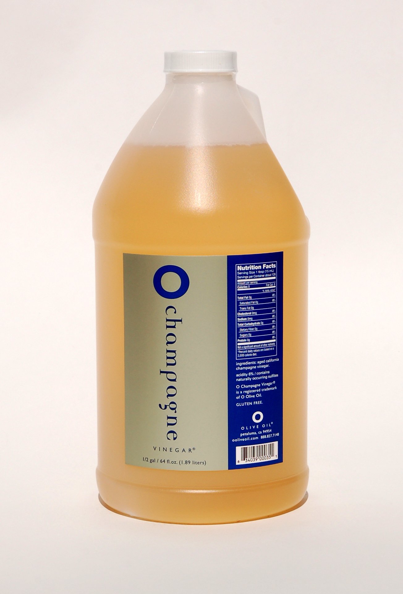Premium O Olive Oil Champagne Wine Vinegar - 16 oz (Pack of 2) | Barrel-Aged Sparkling Vinegar from Sonoma, California | Organic, Sustainably Grown, Non-GMO | Perfect for Salads, Marinades & Gourmet Cooking