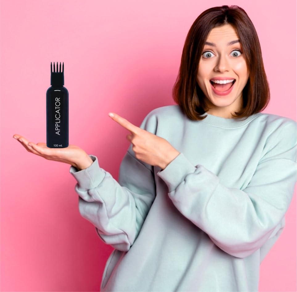 **Ved Baba Hair Root Applicator Bottle with Comb Cap - 2 Pack Refillable Bottles for Hair Oil, Shampoo & Hair Color - Perfect for Salon, Home Hair Care & DIY Treatments**