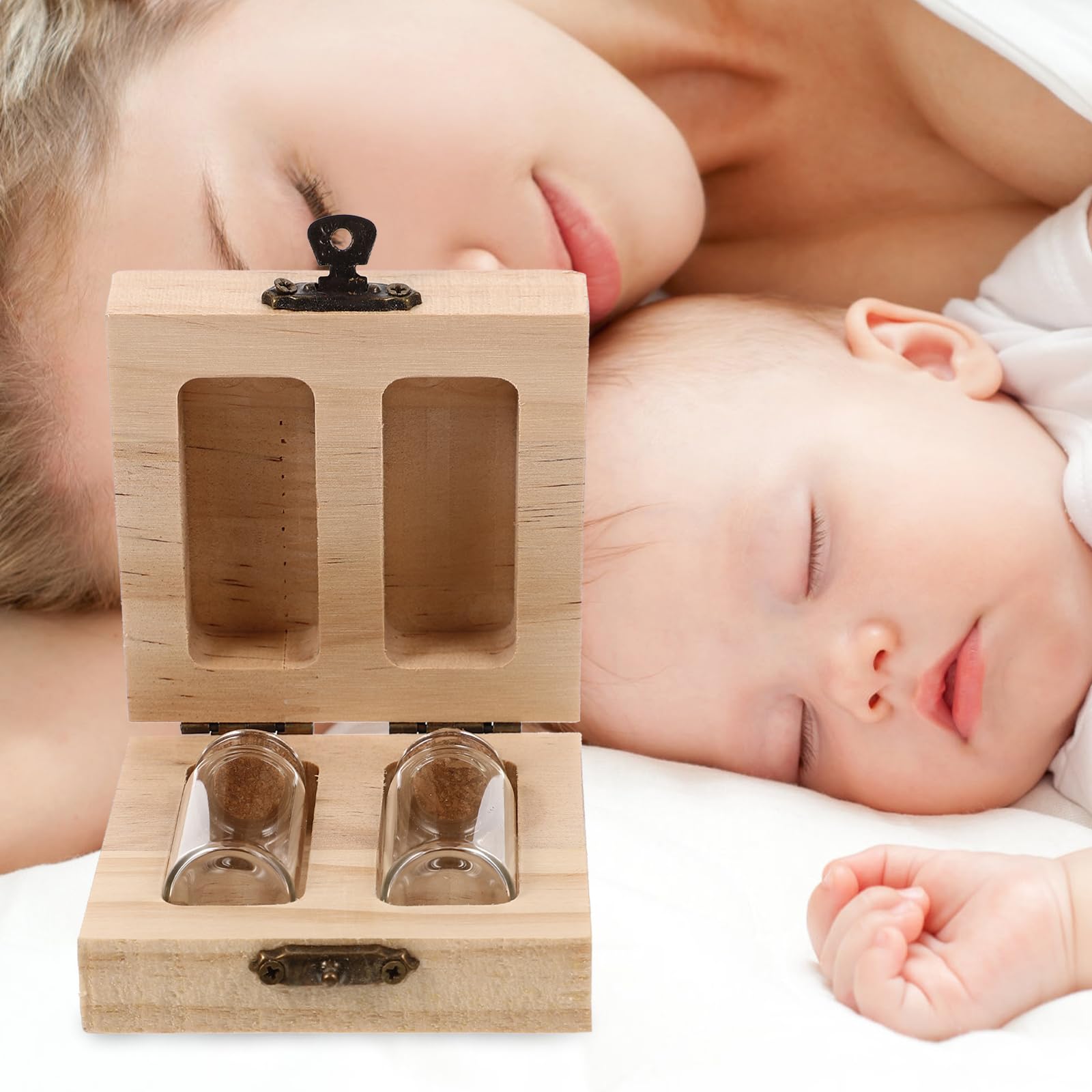 Premium Baby Keepsake Box - Umbilical Cord & Tooth Storage Organizer with Fetal Hair Collection - Elegant Memory Preservation for Newborns & Toddlers (Perfect Baby Shower Gift & First Year Milestone Souvenir)