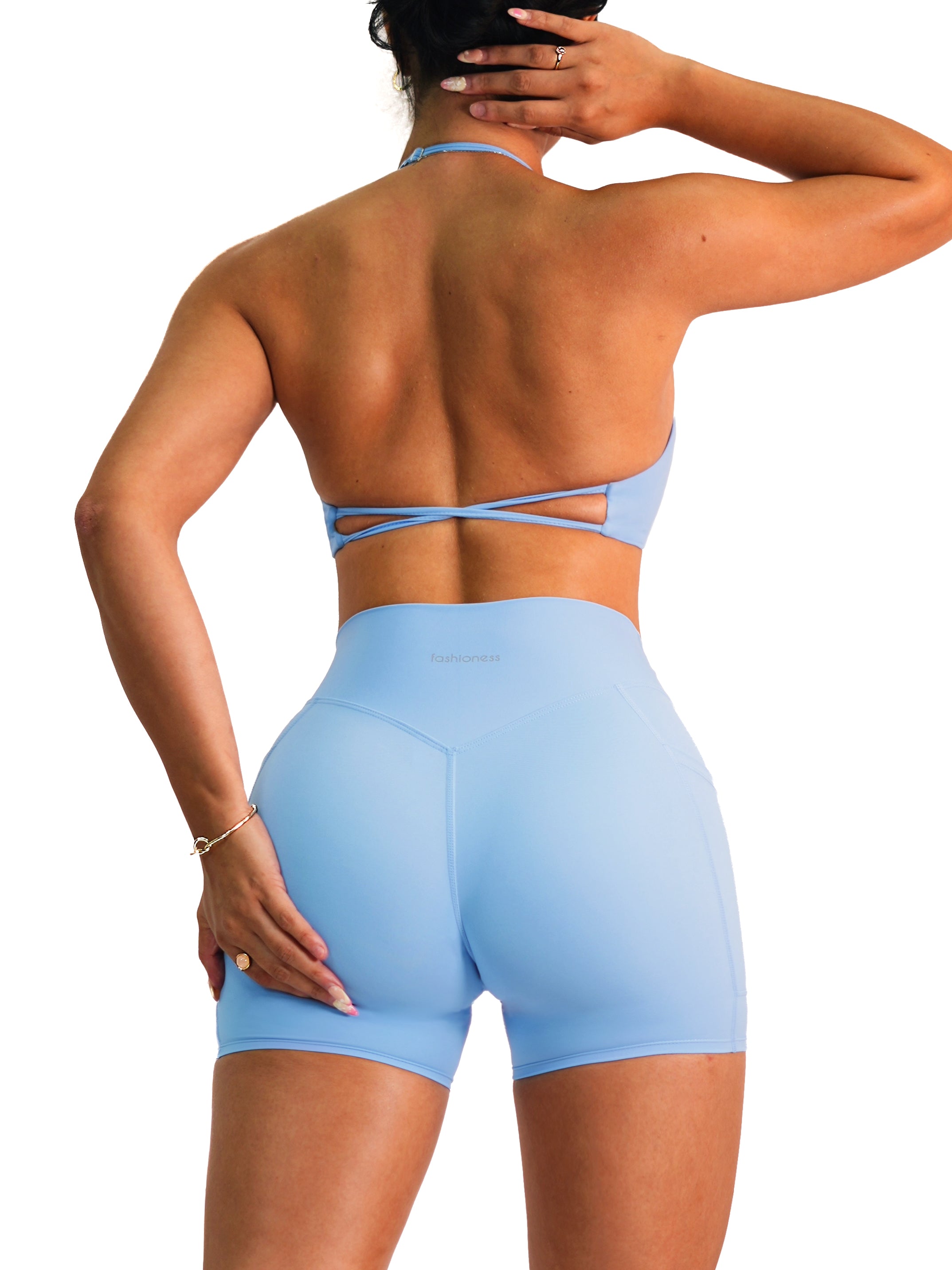Adjustable Miami Sports Bra for Women - High Support Workout Top, Breathable & Comfortable (Ocean Blue) - Perfect for Running, Yoga & Gym Fitness