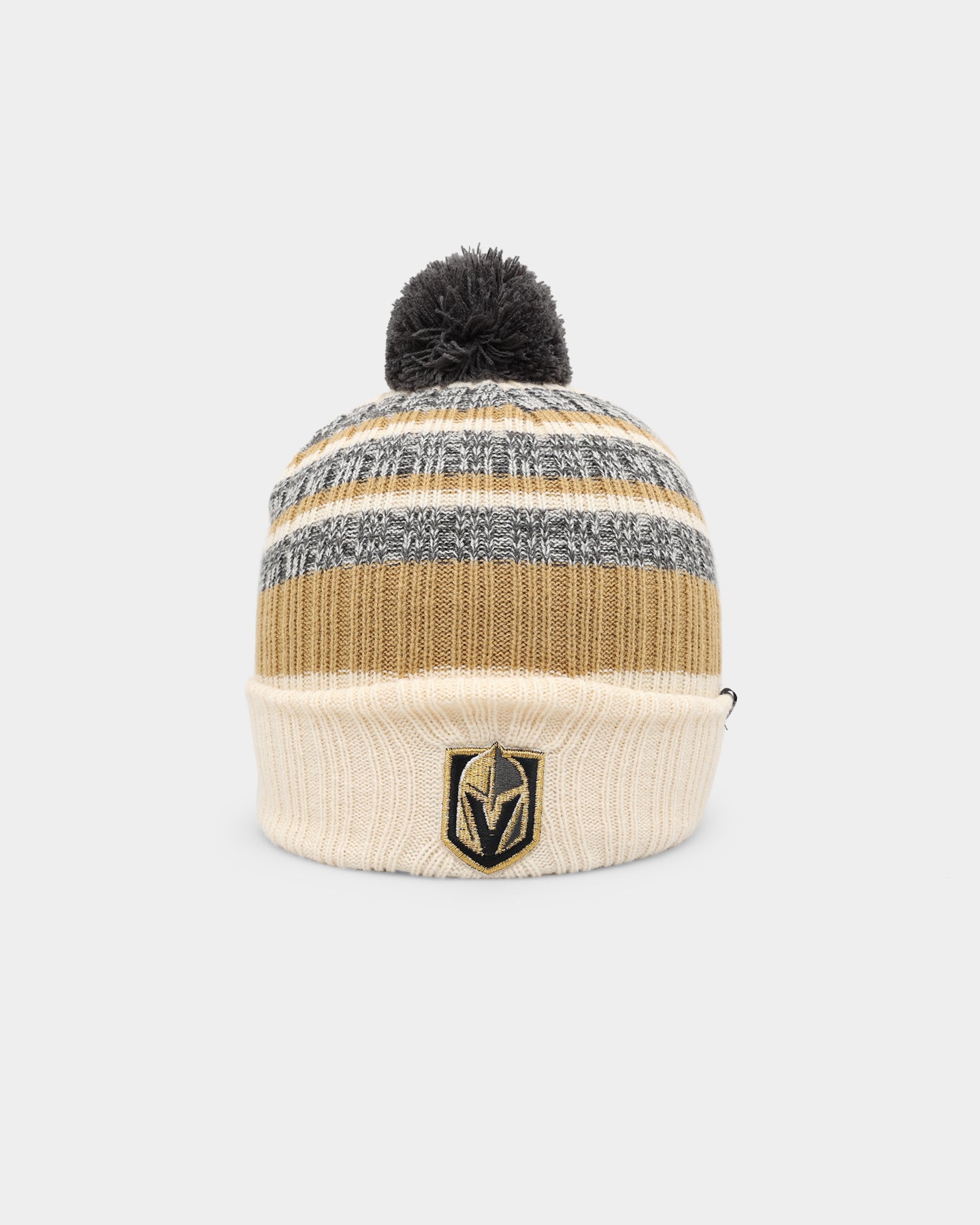 47 Brand Vegas Golden Knights Breakaway Cuff Knit Beanie - Natural Tan - Official NHL Team Hat for Winter & Outdoor Activities