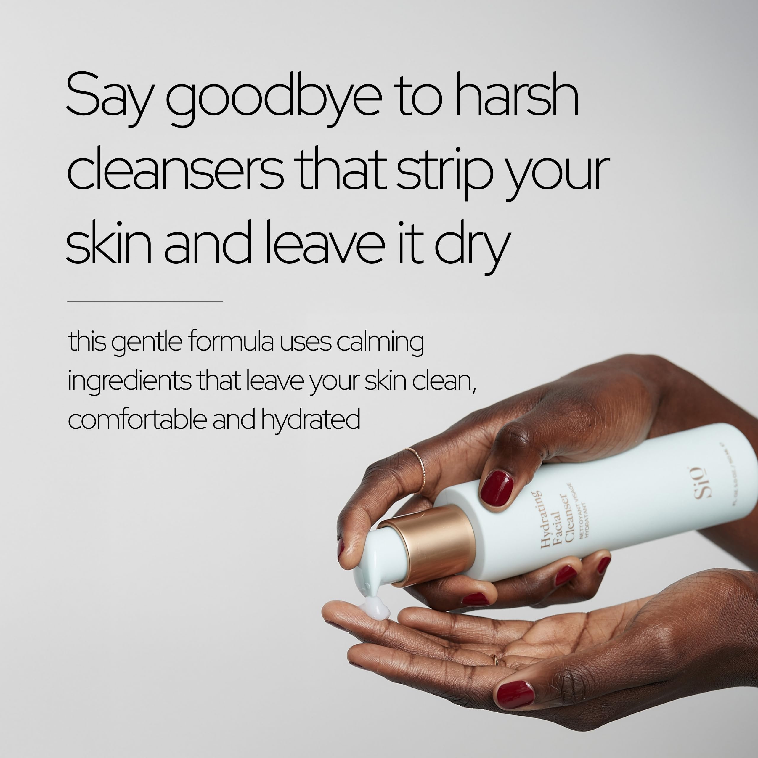 SiO Cryo Gentle Facial Cleanser - Cooling & Hydrating Daily Face Wash for Sensitive Skin | Perfect for Morning & Night Routine, Post-Workout Refresh, and Pre-Makeup Cleansing