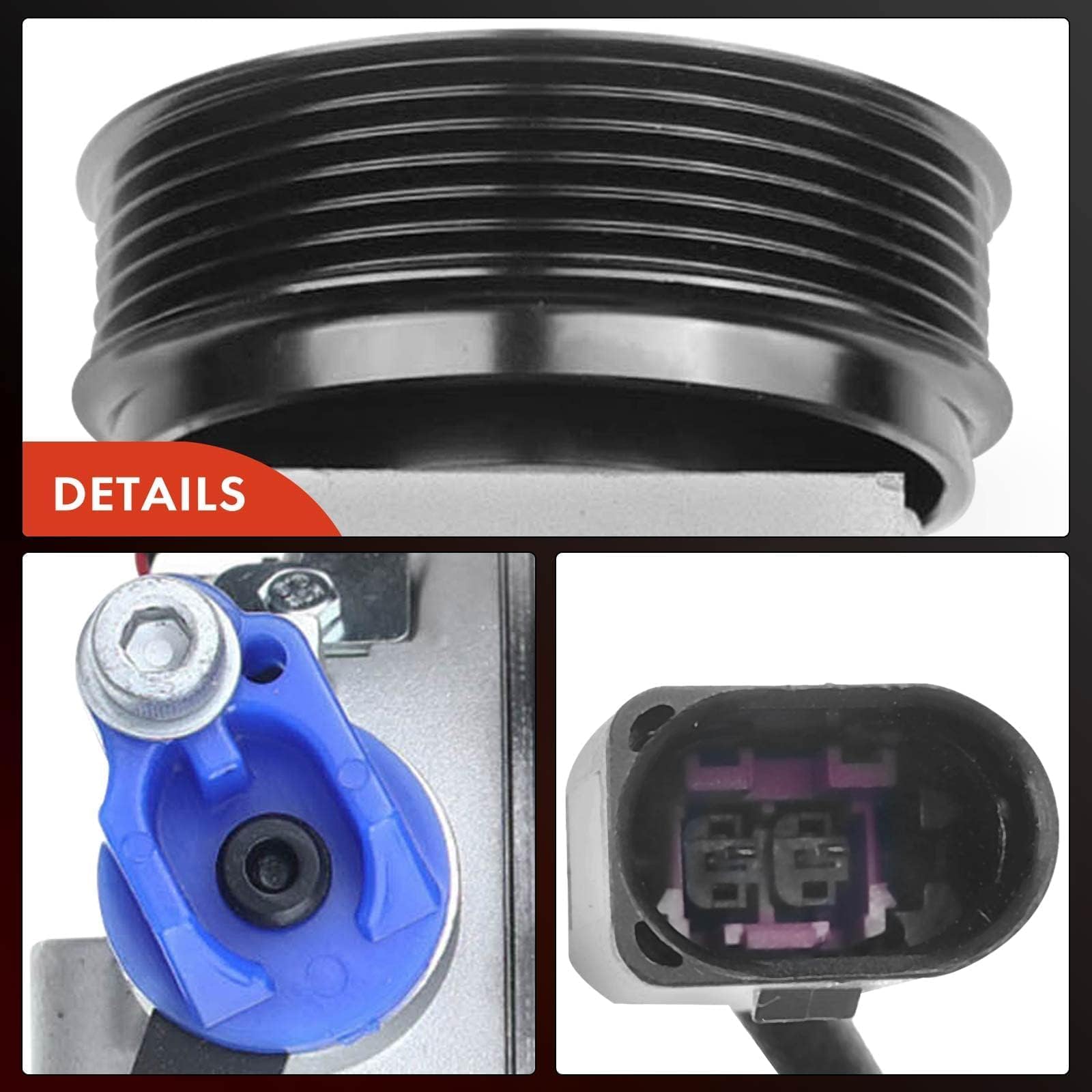 Premium AC Compressor with Clutch for Audi A4/A5/A6/Q3/Q5/Q7 (2005-2016) - High Performance Replacement Part | Perfect for Summer Cooling & Long Road Trips