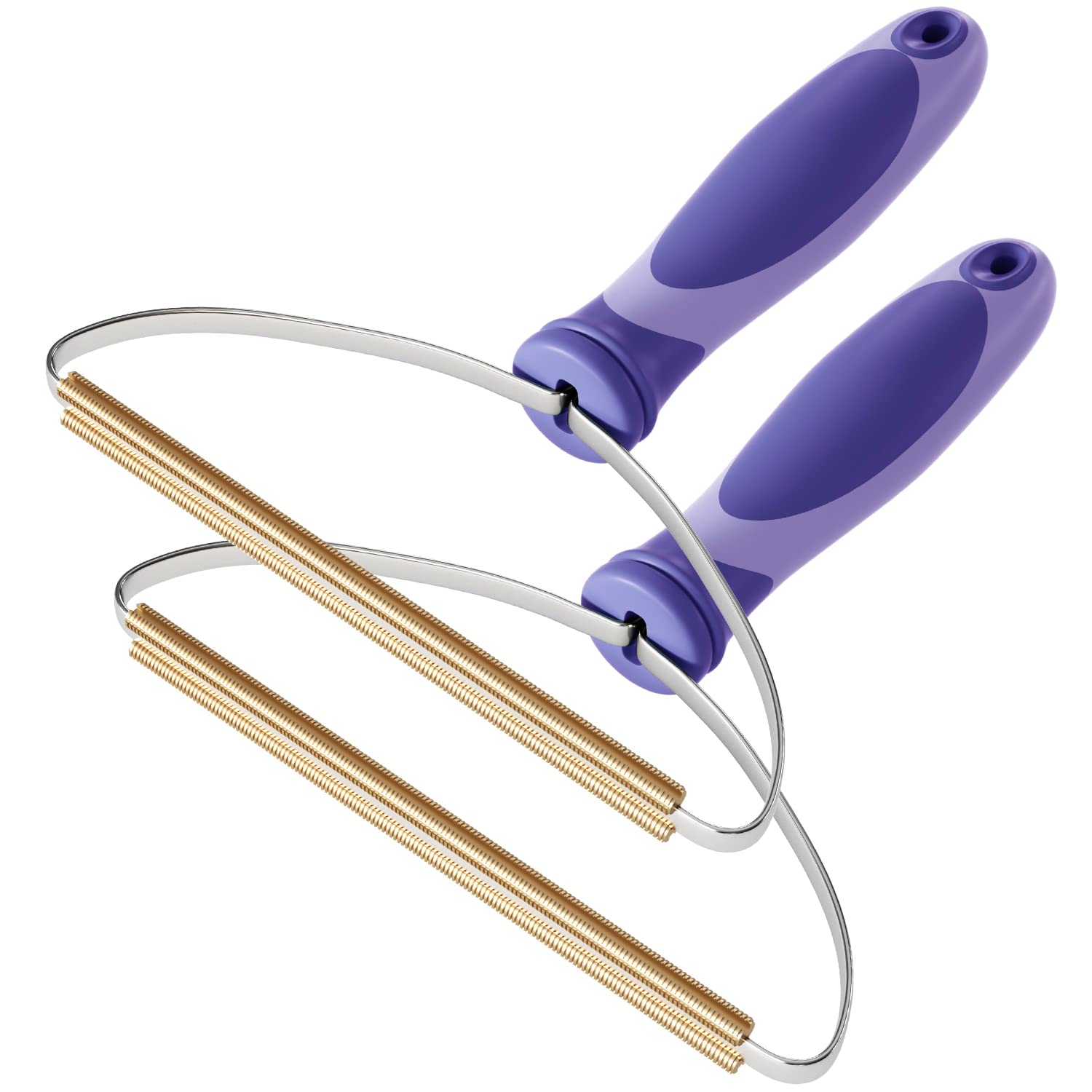 Pet Hair Remover for Dogs & Cats - 2 Pack Purple Lint Cleaner Pro, Fur Removal Tool & Portable Carpet Scraper - Effective Fuzz Rollers for Hairball Removal on Carpets, Car Mats, Couches, Pet Beds, Furniture & Rugs - Perfect for Pet Owners & Home Cleaning