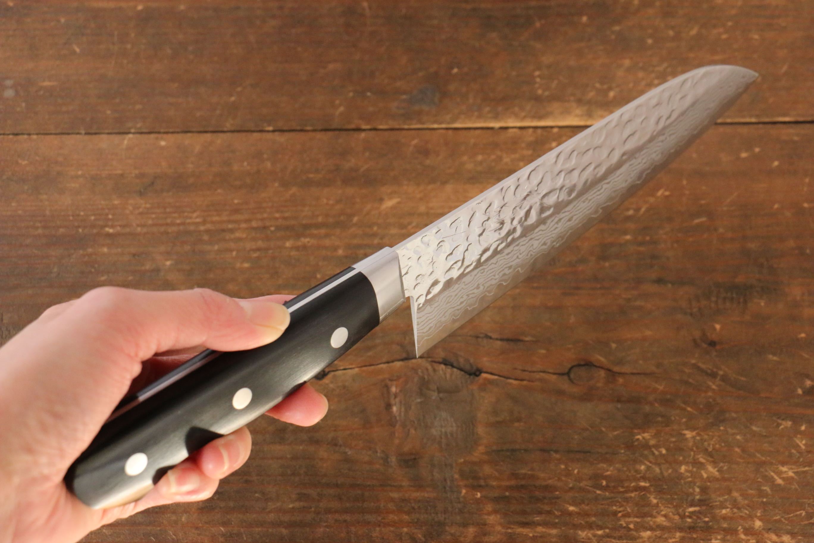 Premium Seisuke VG10 17-Layer Damascus Santoku Knife 180mm with Pakkawood Handle - Perfect for Slicing, Dicing & Precision Cooking in Professional & Home Kitchens