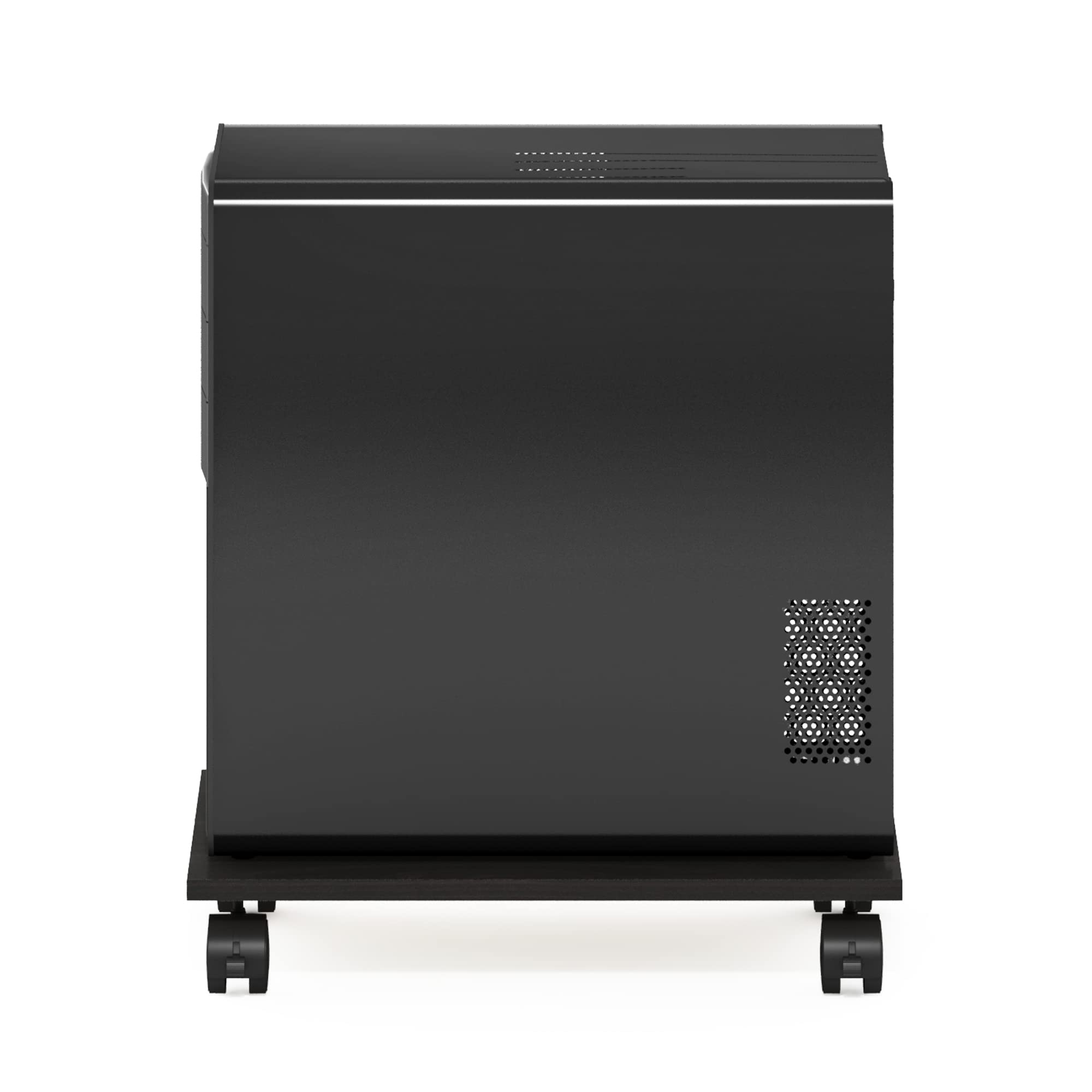 Furinno Econ Home Office Under Desk CPU/Printer Holder with Wheels - Space Saving Computer Tower Stand for PC, Laptop & Printer - Espresso Finish - Perfect for Small Spaces & Clutter-Free Workspaces