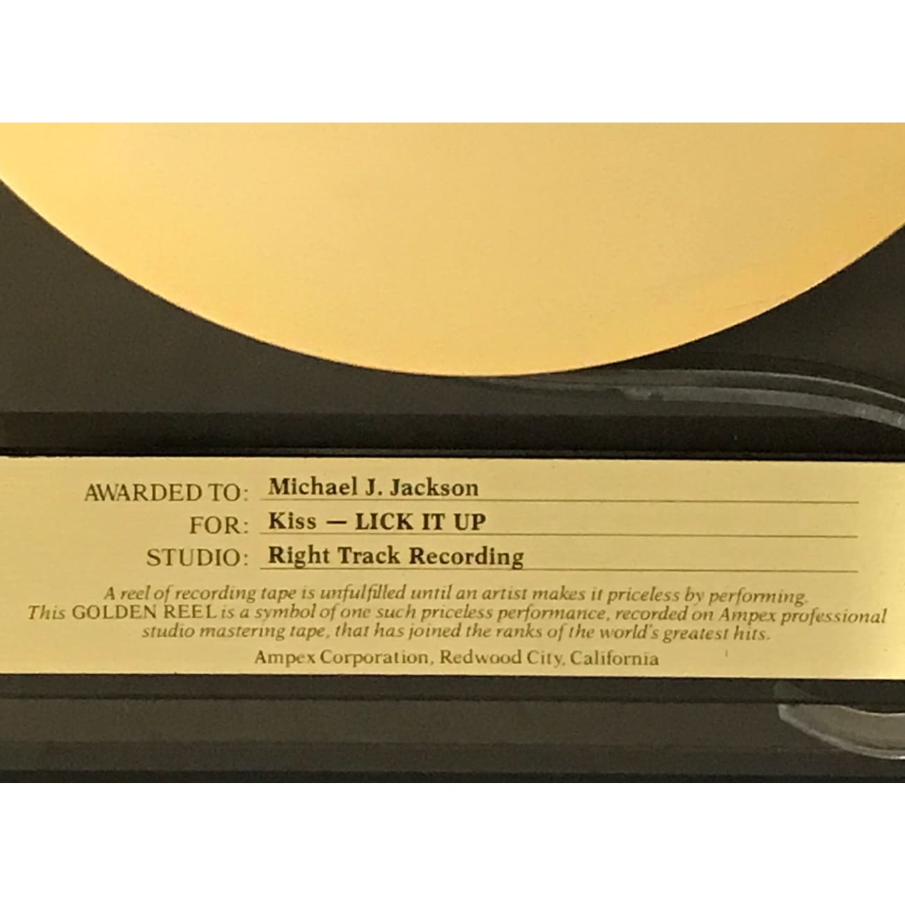 KISS Lick It Up Album - Limited Edition Ampex Golden Reel Award Winner - Perfect for Music Collectors & Rock Fans - Great for Home Display & Music Memorabilia Collections