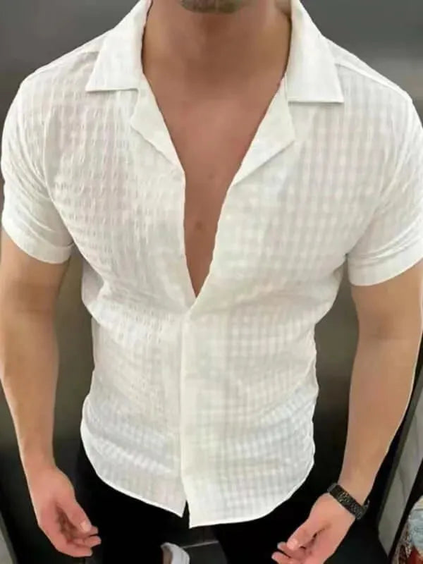 Men's Casual Short Sleeve Shirt - Comfortable Breathable Summer T-Shirt for Outdoor Activities, Travel & Everyday Wear