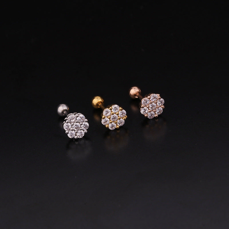 20G Hypoallergenic Rose Pearl Helix Cartilage Barbell Stud Earring | Surgical Steel Cartilage Piercing Jewelry for Women | Perfect for Helix, Tragus, and Conch Piercings