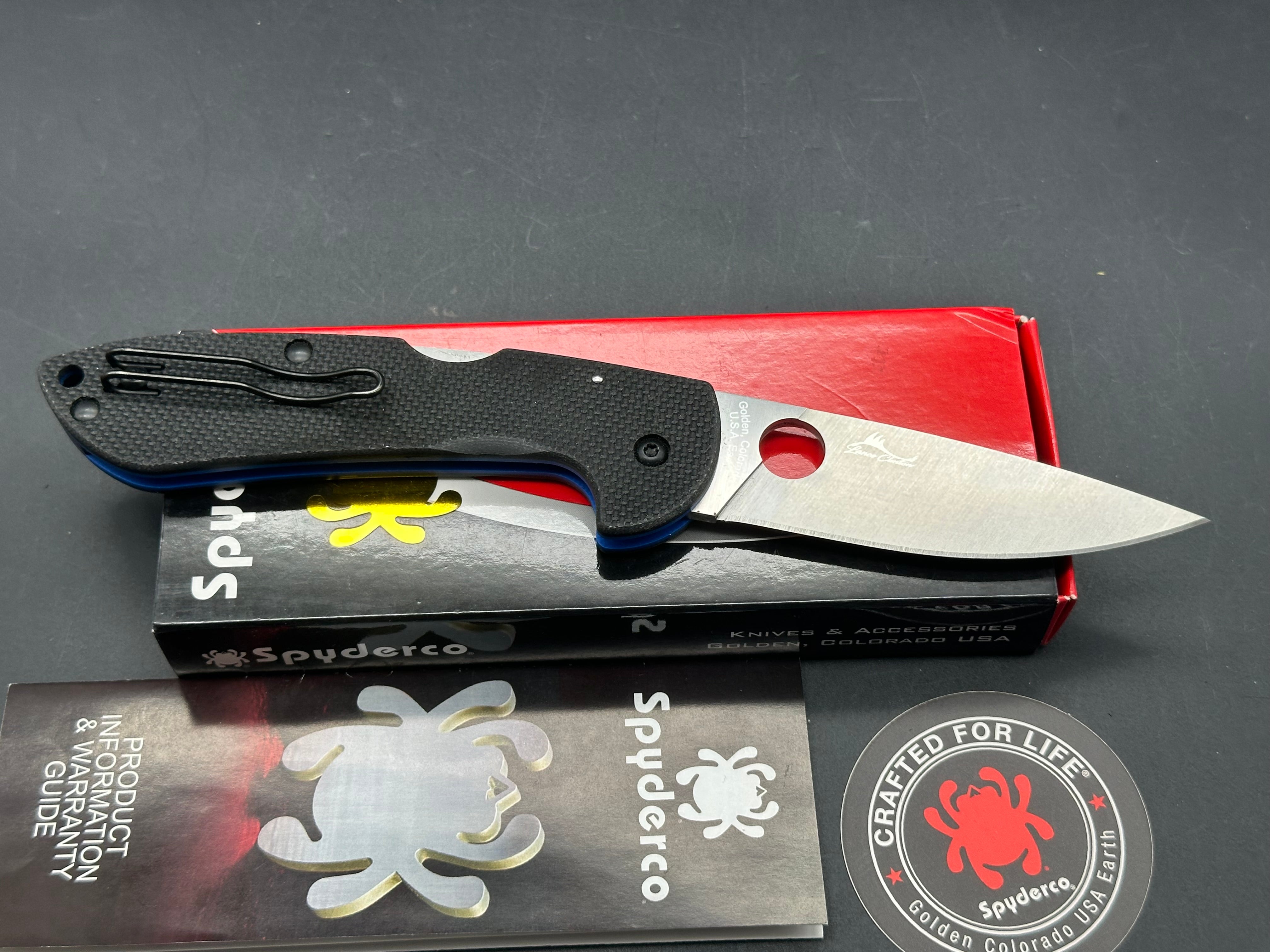 Spyderco Siren Lockback Folding Knife - LC200N Stainless Steel Blade - EDC, Outdoor, Camping & Survival Gear