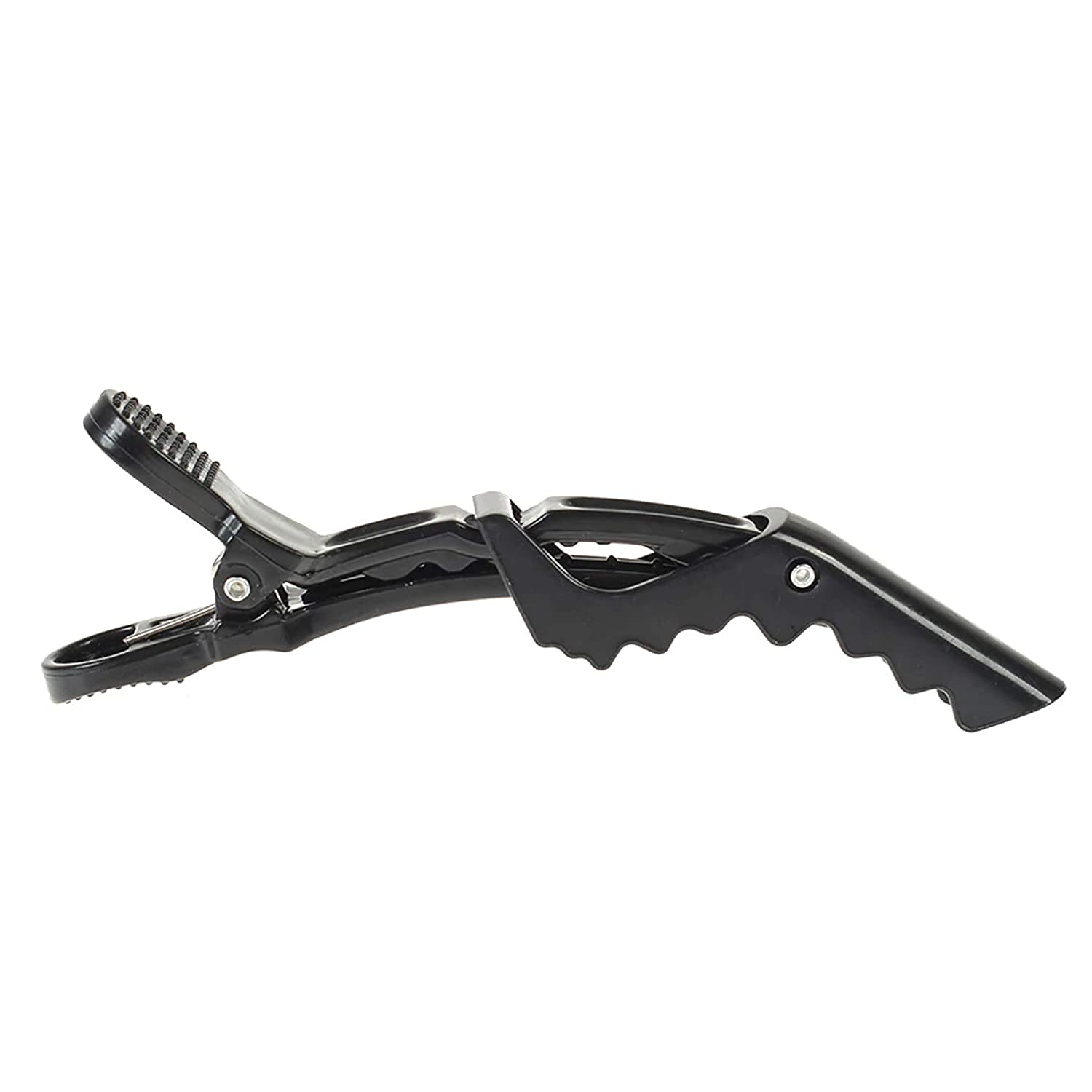 SIYAA 12-Piece Black Hair Sectioning Clips with Free Scissors - Professional Salon Hair Cutting Clips for Men & Women - Perfect for Styling, Coloring & Barbering at Home