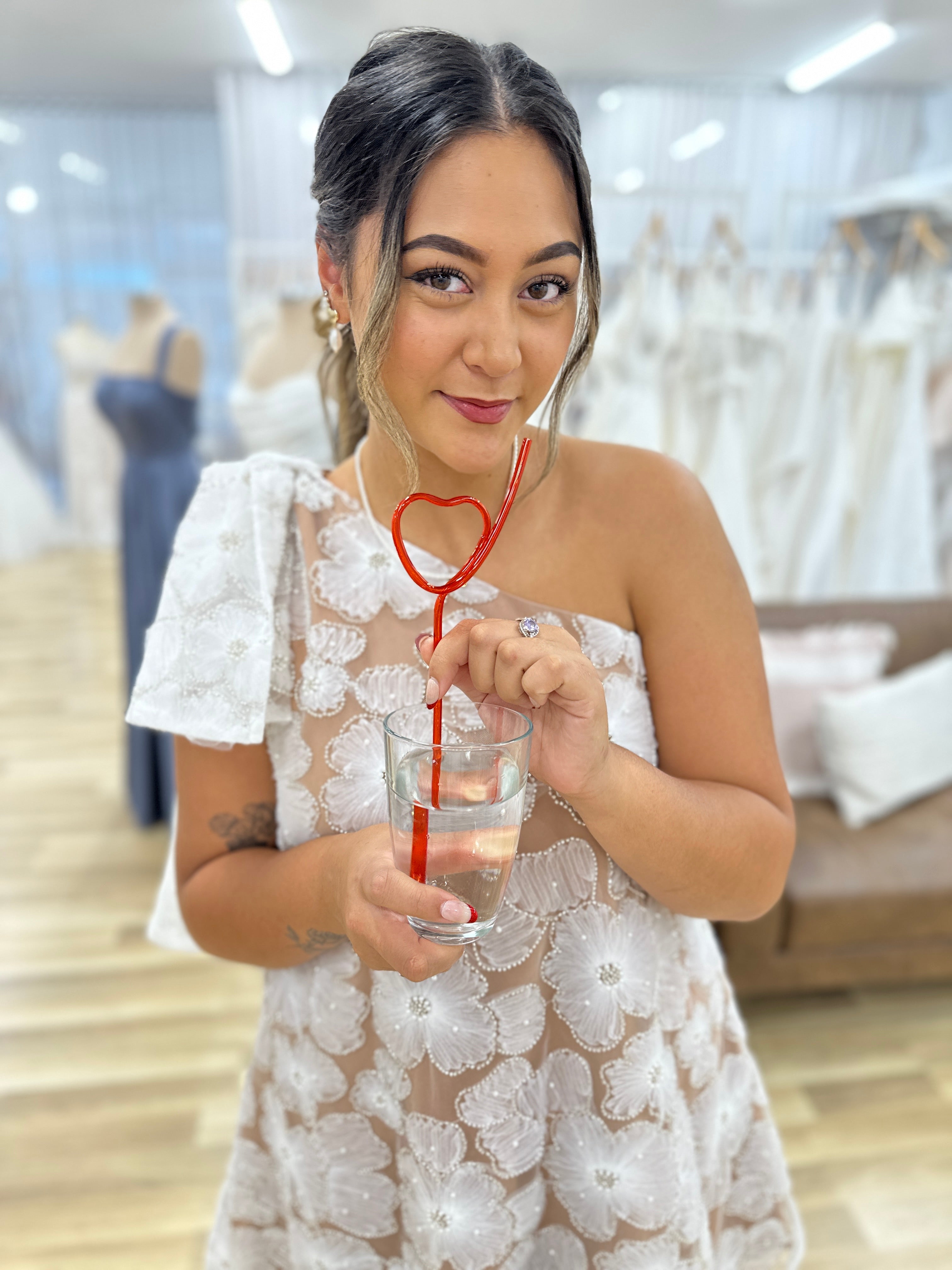 Heart-Shaped Straws - Fun & Reusable Drinking Straws for Smoothies, Cocktails & Bubble Tea | Perfect for Valentine's Day, Parties & Romantic Dates