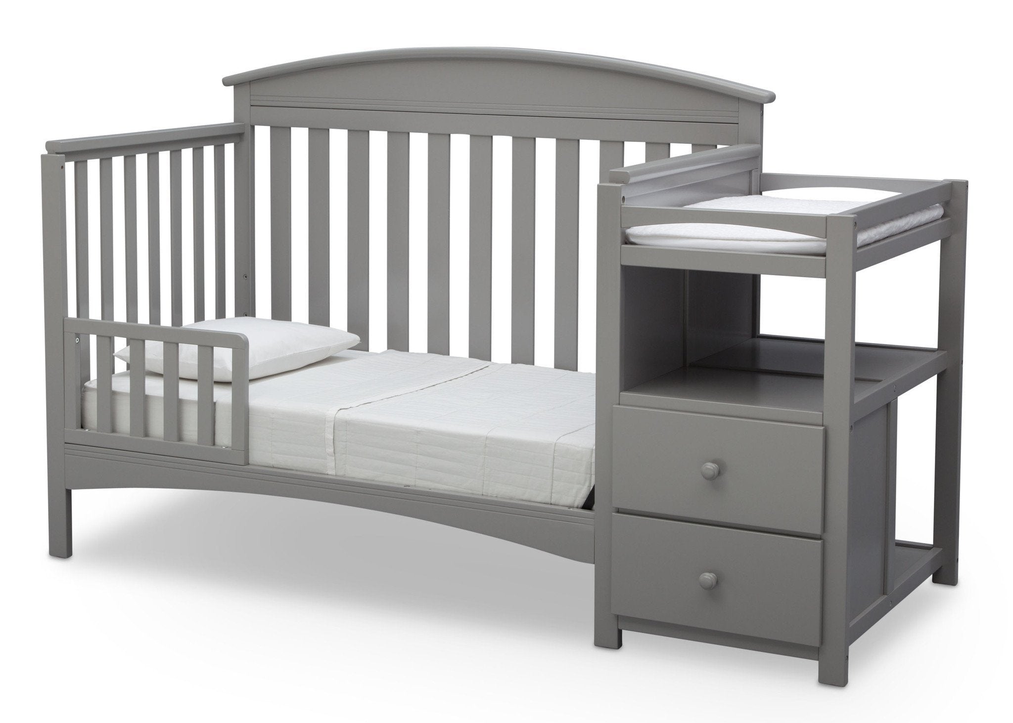 Abby Baby Crib with Changing Table - Convertible Nursery Furniture for Newborns & Toddlers - Perfect for Small Spaces & Modern Nurseries