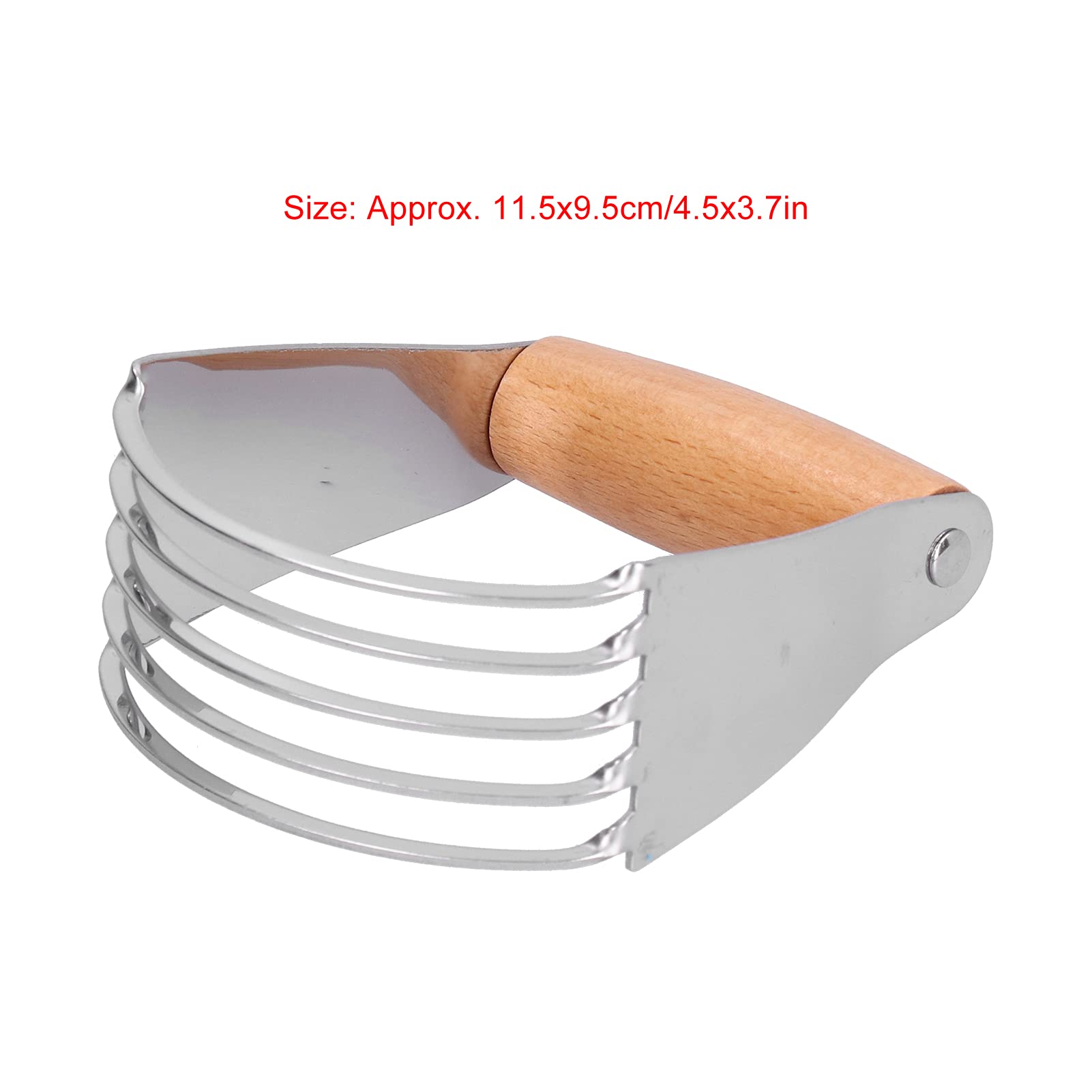 Professional Pastry Blender & Dough Cutter with Heavy Duty Stainless Steel Blades - Perfect for Baking Pies, Cookies & Pastry Dough - Ideal for Home Bakers & Professional Chefs