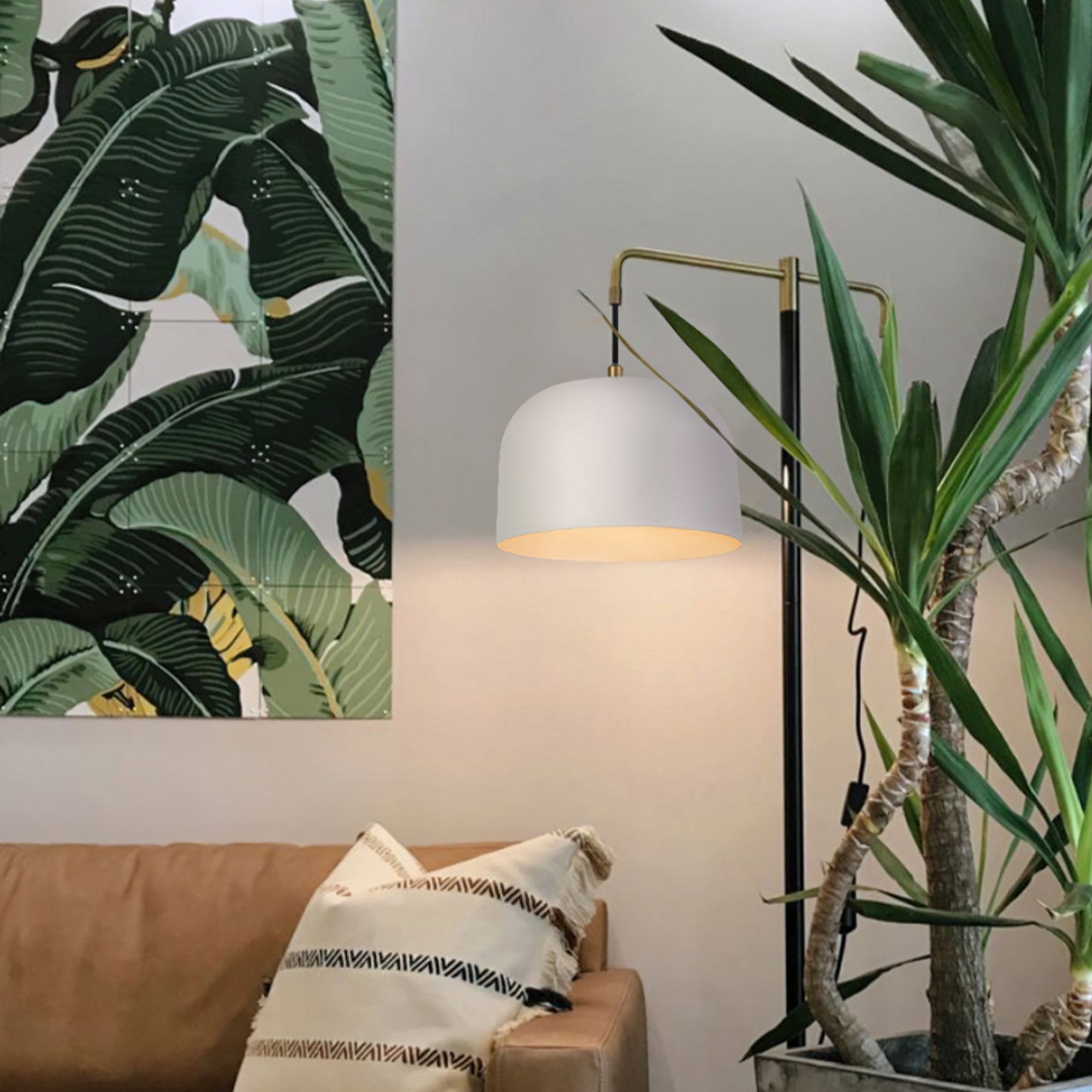 Modern Balance Floor Lamp - Adjustable LED Standing Light for Living Room, Bedroom & Office - Warm White & Cool White Light Modes - Perfect for Reading, Relaxing & Decorating