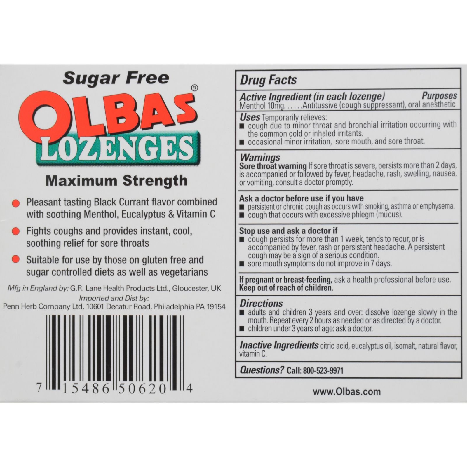 Olbas Lozenges - 24 Count per Pack (12 Packs per Case) - Soothe Throat & Relieve Cold Symptoms for Home, Office & Travel Use