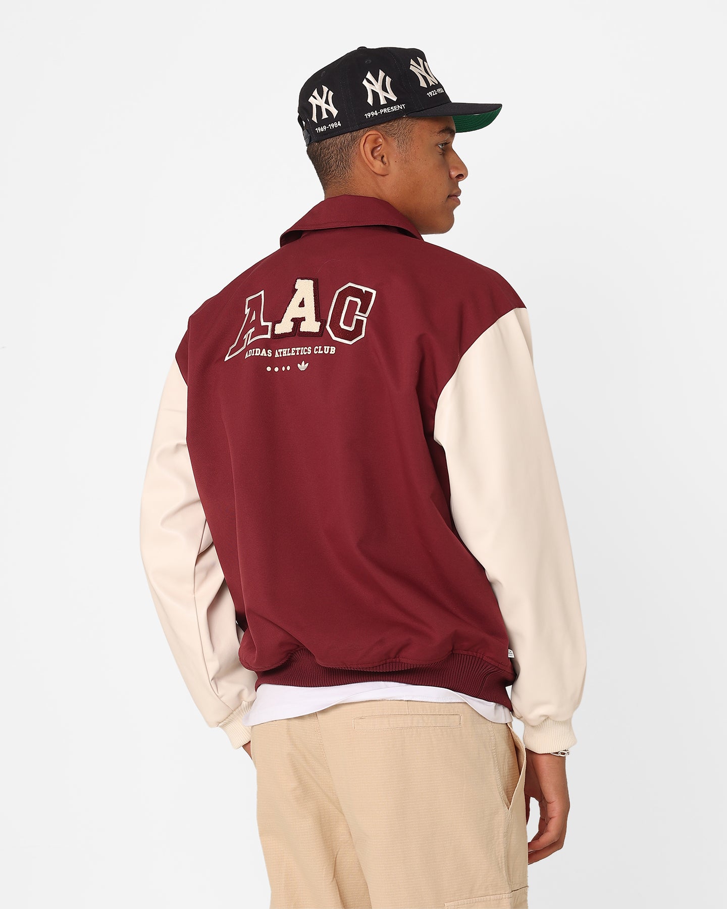 Adidas Metro Varsity Jacket for Men - Shadow Red Color | Stylish Baseball Jacket for Casual Wear, Street Fashion & Sports Events