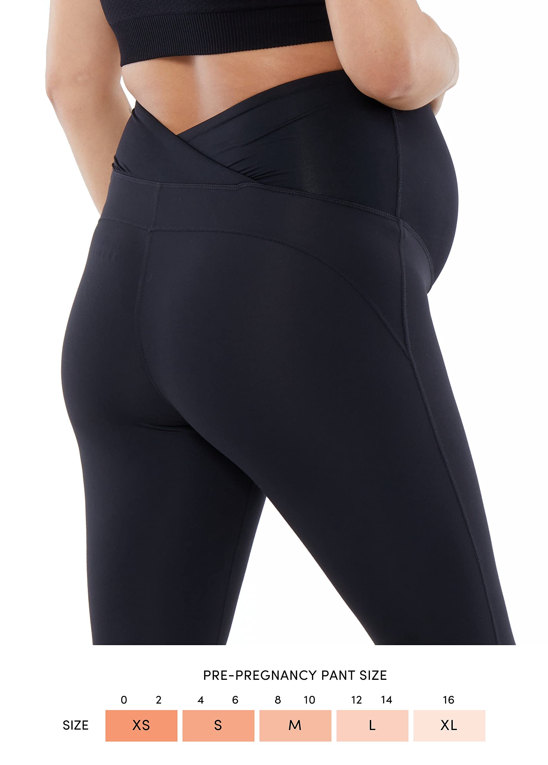 Ingrid & Isabel Basics - Over The Belly Maternity Active Leggings for Women | Pregnancy Workout Yoga Pants | Comfortable Stretchy Workout Wear for Expecting Moms - Perfect for Yoga, Gym & Daily Wear During Pregnancy