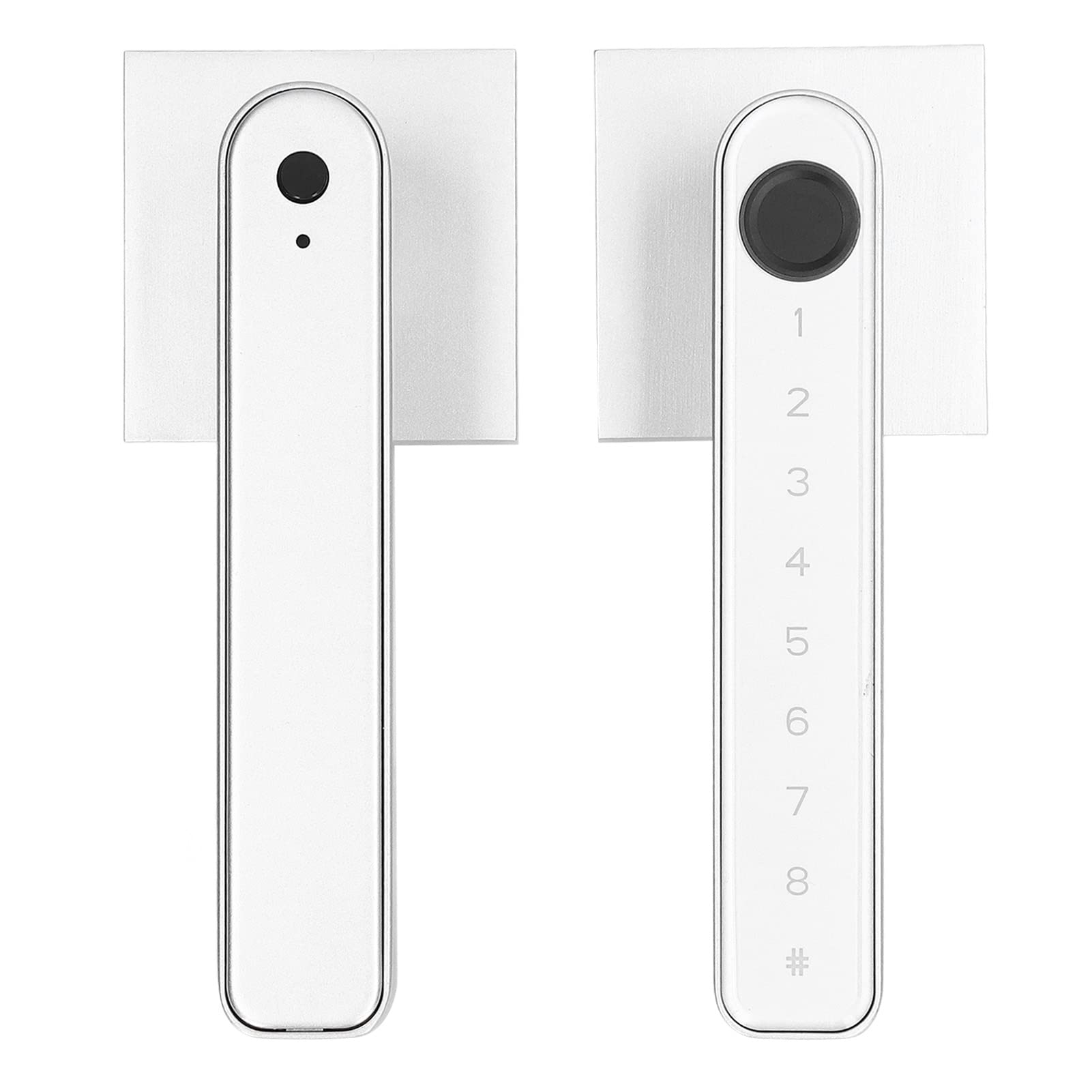 Tomantery Smart Door Lock - 360° Fast Recognition Electronic Keyless Entry, Zinc Alloy Security Handle for Home & Office (Silver) | Ideal for Modern Homes, Apartments & Business Security