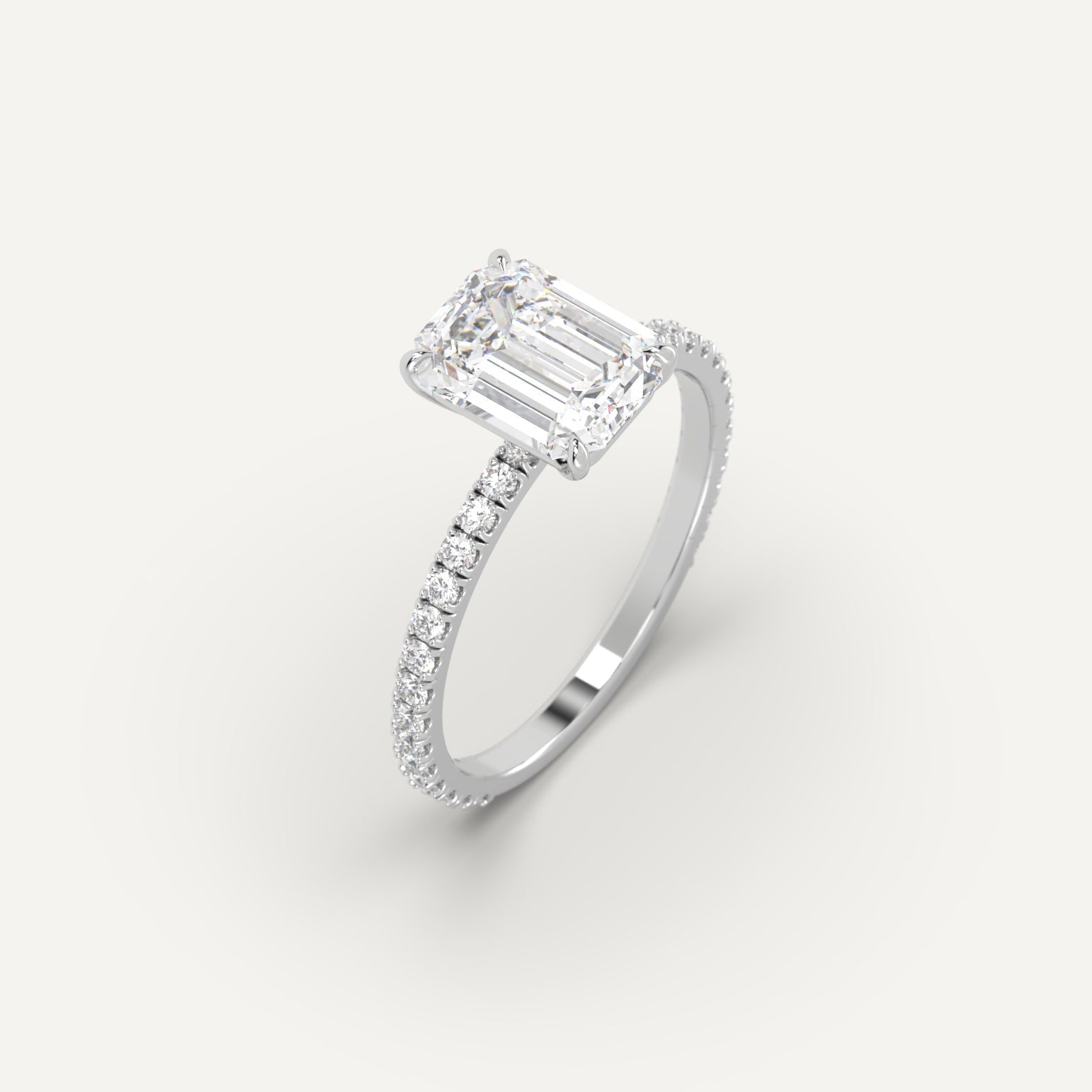 2 Carat Emerald Cut Diamond Ring – Elegant Solitaire Engagement Ring for Women | Perfect for Proposals, Weddings & Anniversaries