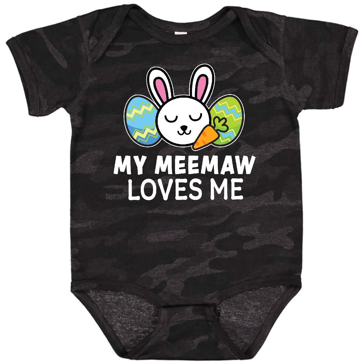 My Meemaw Loves Me Bunny Easter Baby Bodysuit - Perfect for Easter Gifts