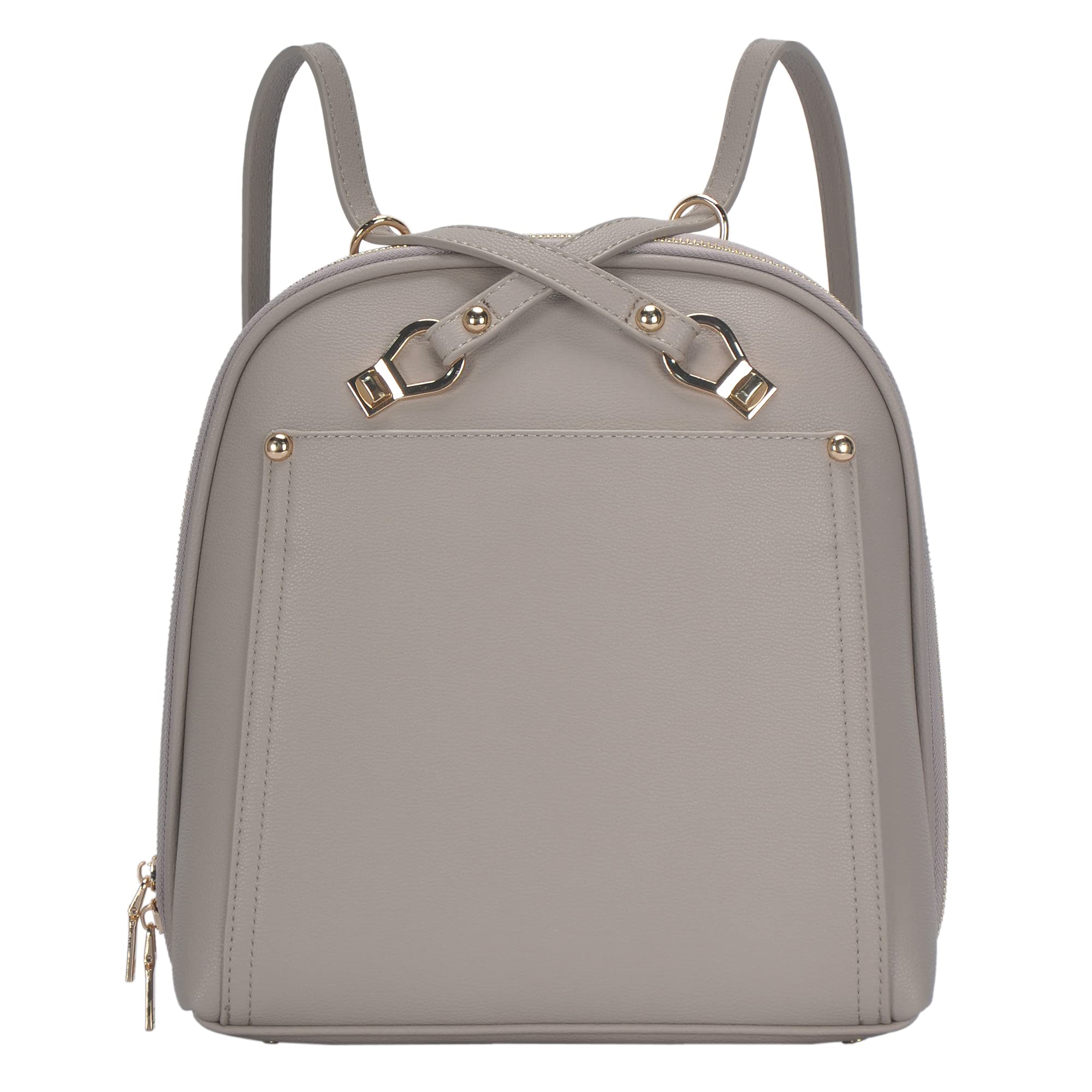Miztique The Daisy Convertible Backpack Purse for Women - Soft Vegan Leather Shoulder Bag & Backpack (Taupe, 10.5
