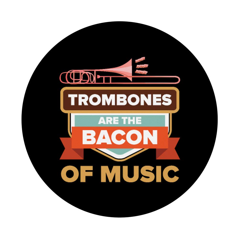 Funny Trombone Player Gift - Music Lover Accessories - PopSockets Phone Grip & Stand for iPhone, Samsung & Tablets - Perfect for Musicians, Band Members & Music Enthusiasts