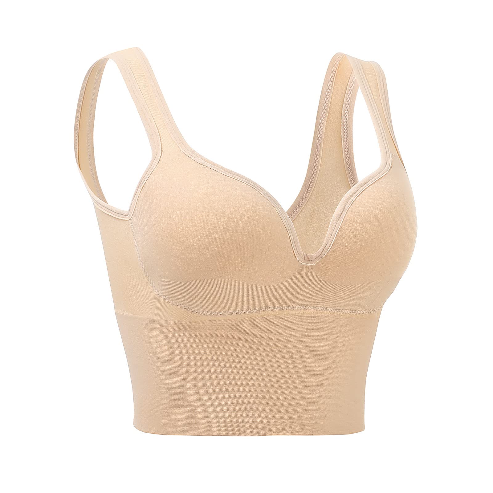 Wire-Free Women's Sports Bra - Comfortable Plus Size Workout & Sleep Bra for Yoga, Running & Gym Activities