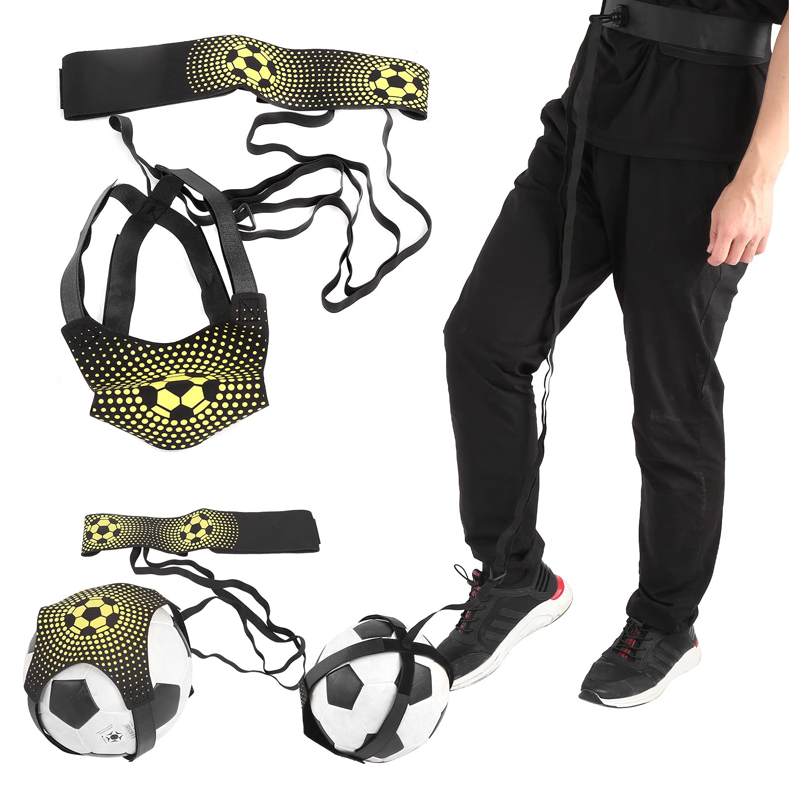 Shanrya Soccer Training Belt - Adjustable Football Training Equipment for Kids, Teens & Adults - Improve Dribbling & Ball Control - Perfect for Solo Practice, Team Drills & Fitness Training