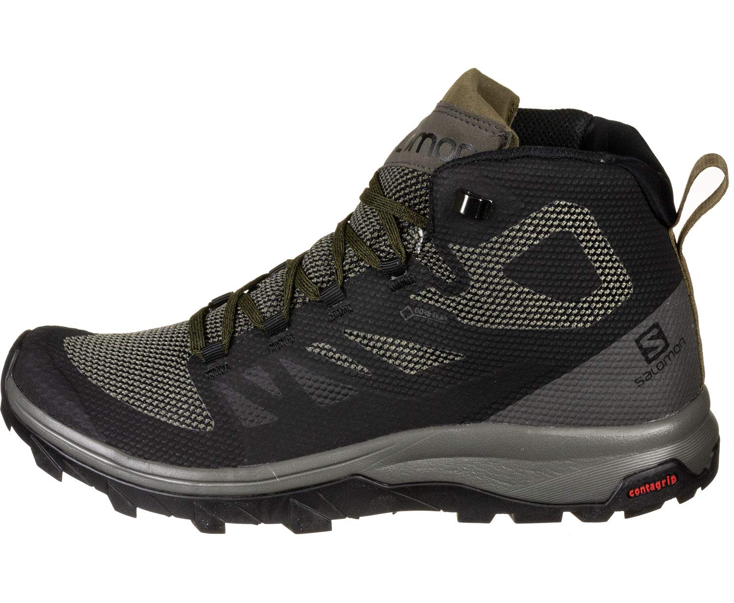 Salomon Outline Mid Gore-Tex Waterproof Hiking Boots for Men - Lightweight Trekking Shoes for Outdoor Adventures & Mountain Climbing