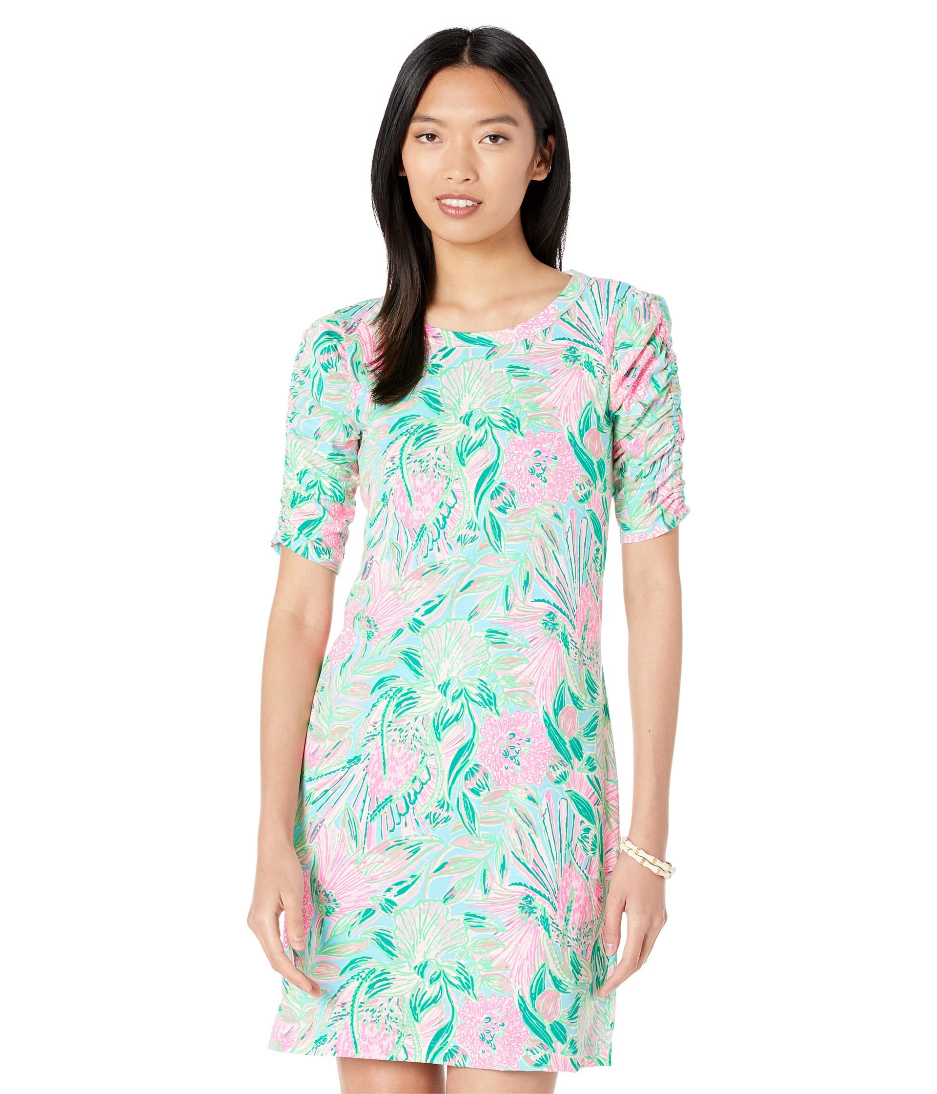 Lilly Pulitzer Belden Dress - Blue Horizon Floral Print, Coming in Hot SM Size, Perfect for Summer Vacations & Beach Getaways