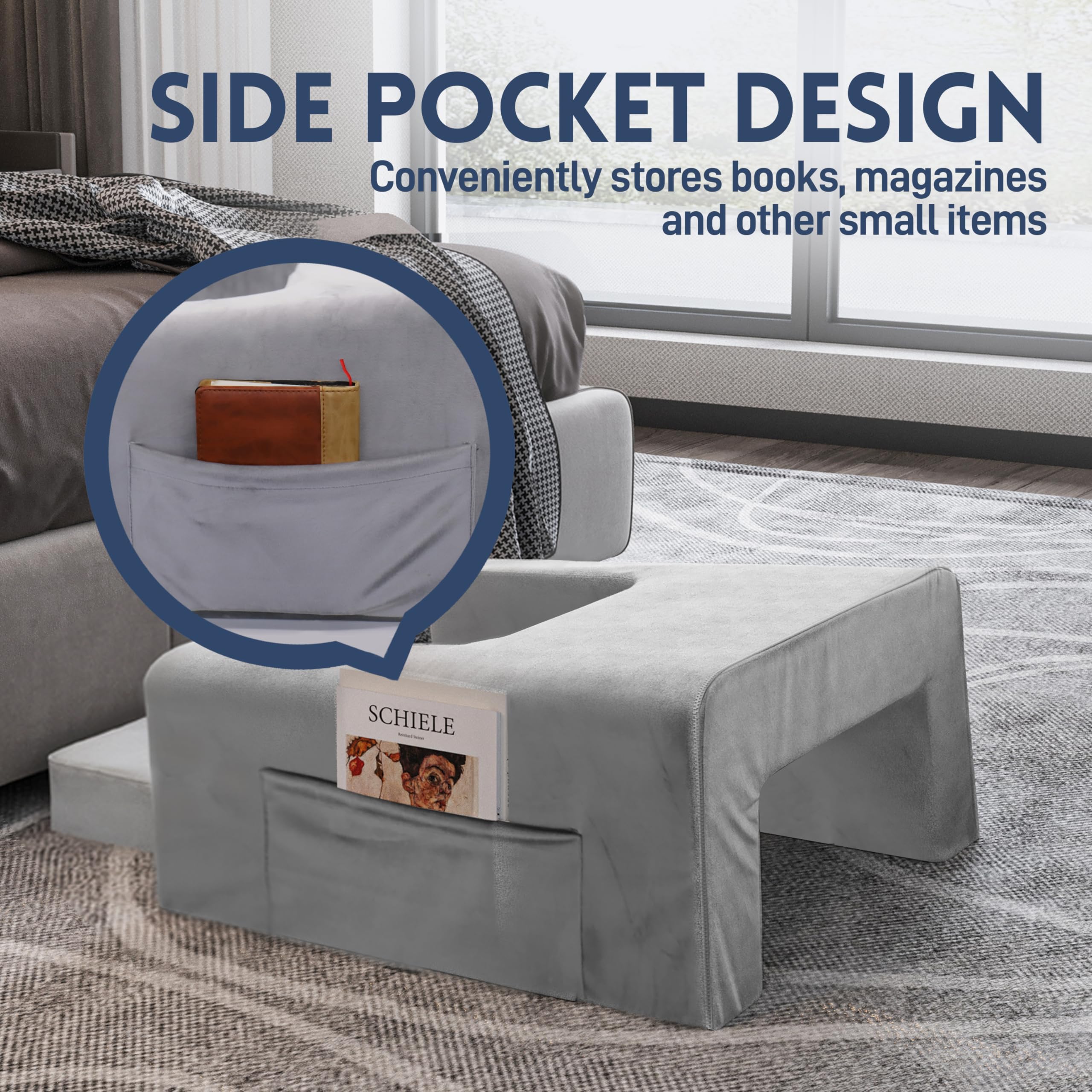 **Johnear Reading Pillow with Armrests – Ergonomic Back Support Cushion for Adults, Gaming, Working, or Crocheting – Perfect for Bed, Floor, Couch, or Office Use**
