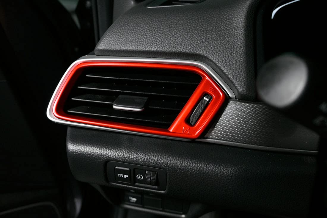GZXinWei Red Interior Trim Kit for Honda Accord 10th Gen (2018-2021) - Dashboard Side Air Vent Frame Cover Sticker Accessories | Car Interior Decoration & Customization Upgrade