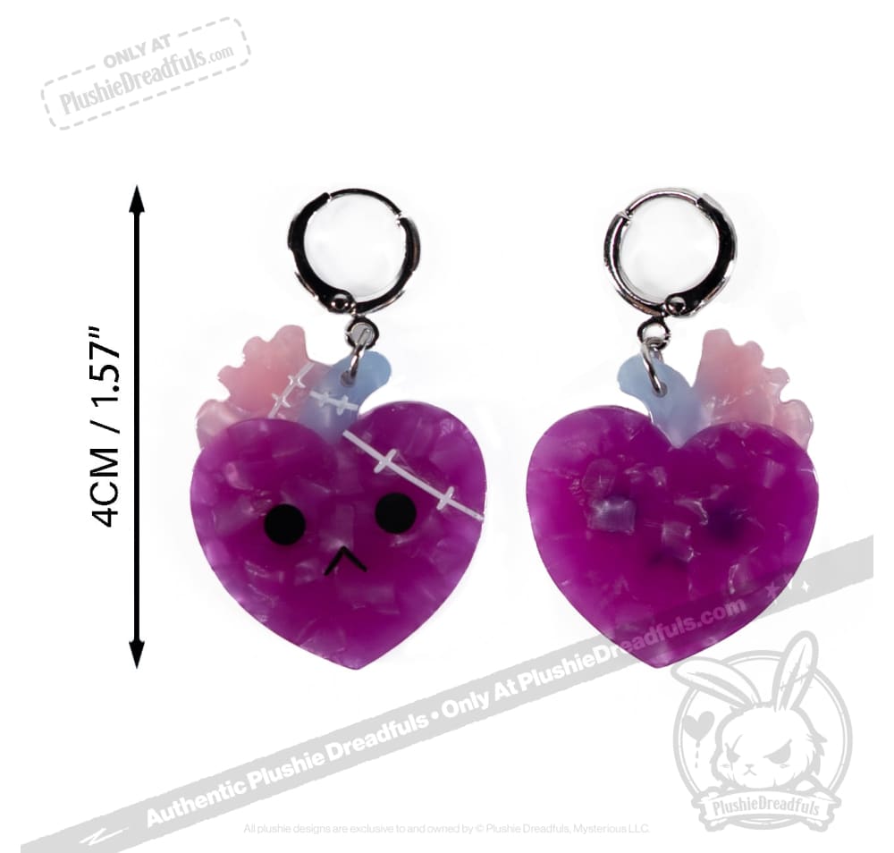 Stylish Bone Organizer Heart & Stomach Earrings - Unique Anatomical Jewelry for Medical Students, Nurses, and Science Lovers - Perfect for Halloween, Costume Parties, and Anatomy-Themed Events