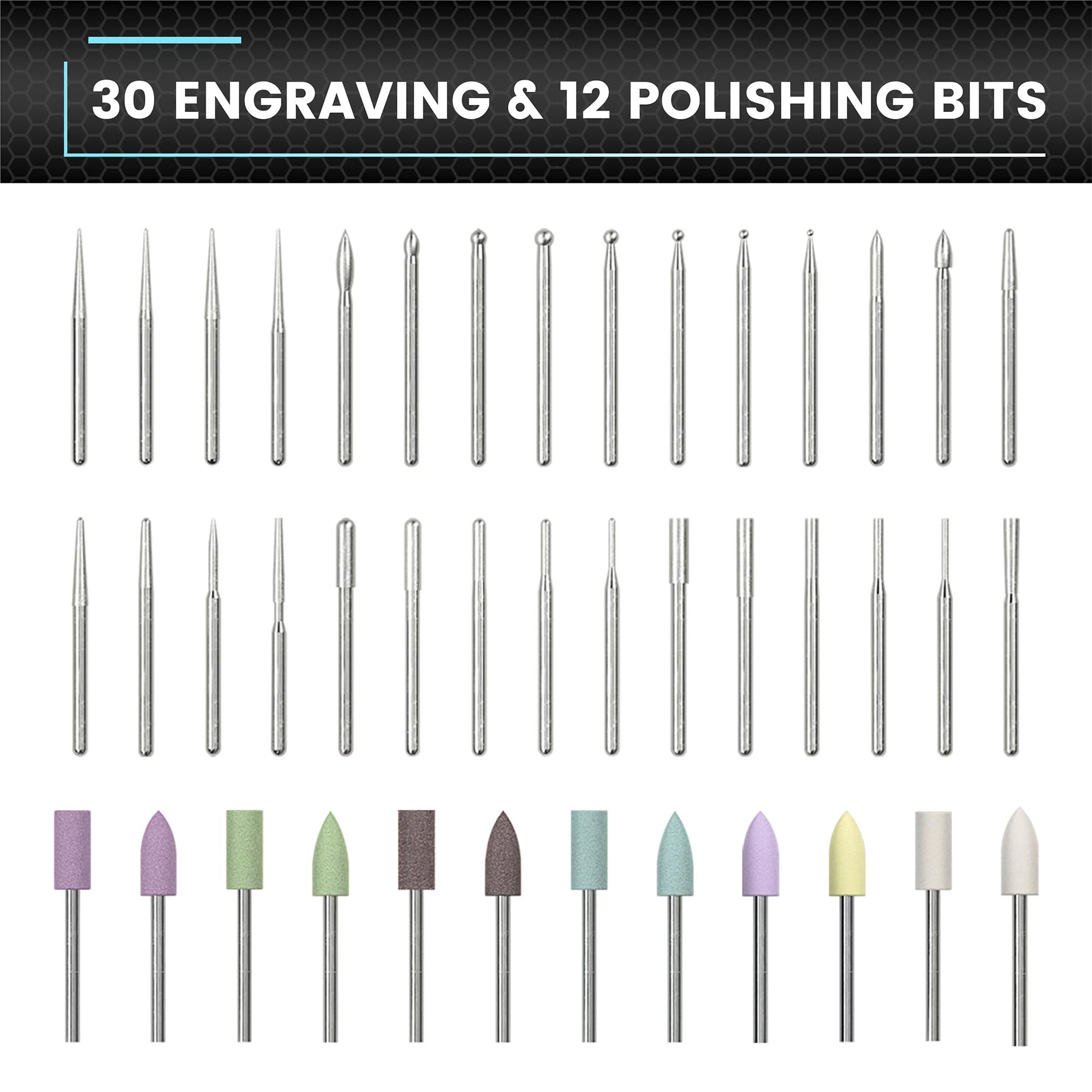 AM ARROWMAX Mini Engraving Pen - Professional Rotary Tool Kit with 42 Bits & Smart Motion Control | OLED Display & APP Connectivity | Includes Aluminum Case, Magnetic Charger & Tool Bag | Perfect for Jewelry Making, Wood Carving, Glass Engraving & DIY Crafts (SGS PRO Plus) | Ideal for Home Projects, Artisan Gifts & Professional Jewelry Design
