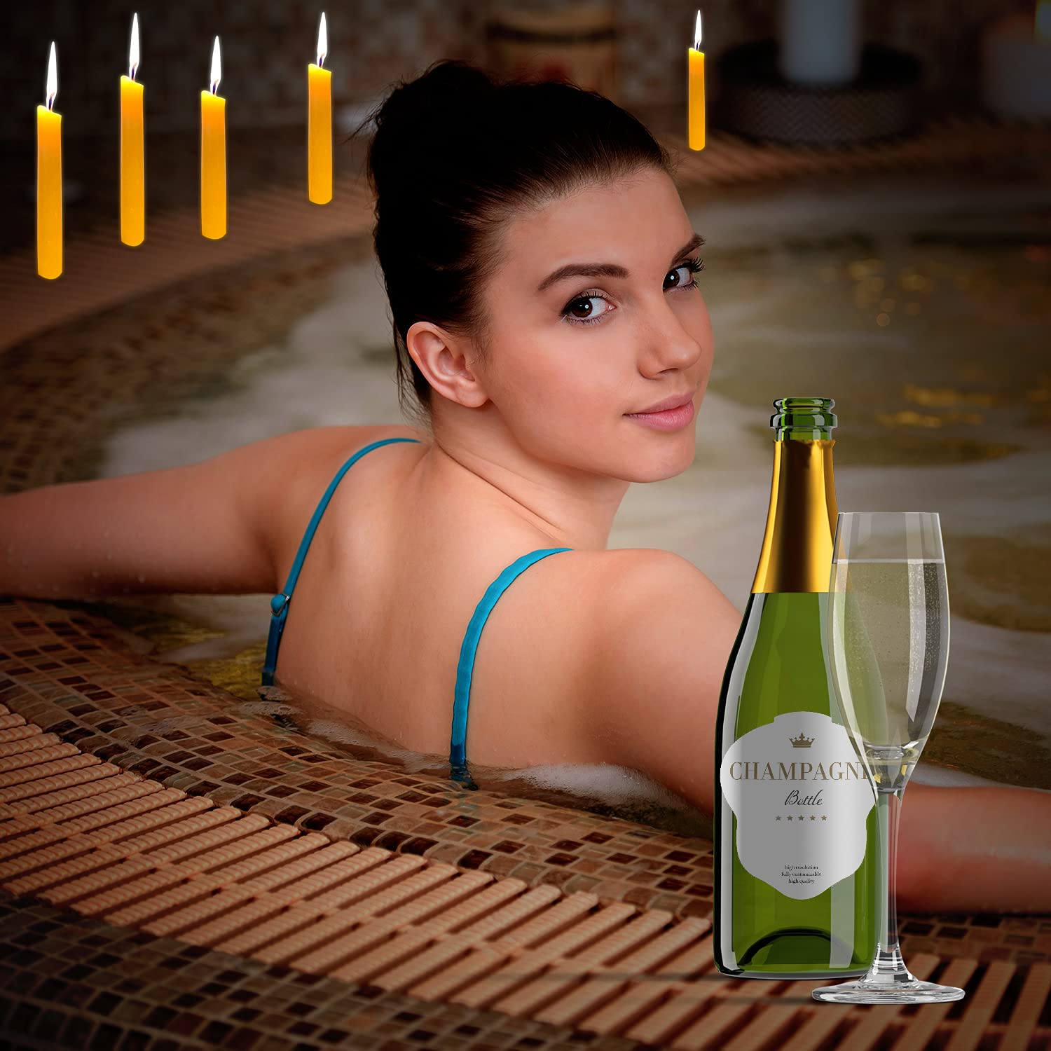 100% Pure Natural Beeswax Taper Candles - Unscented, Chemical-Free Cotton Wicks, Decorative (12 Pack, 4-Hour Burn Time) | Made in USA Since 1956 | Perfect for Romantic Dinners, Wedding Decor & Holiday Centerpieces