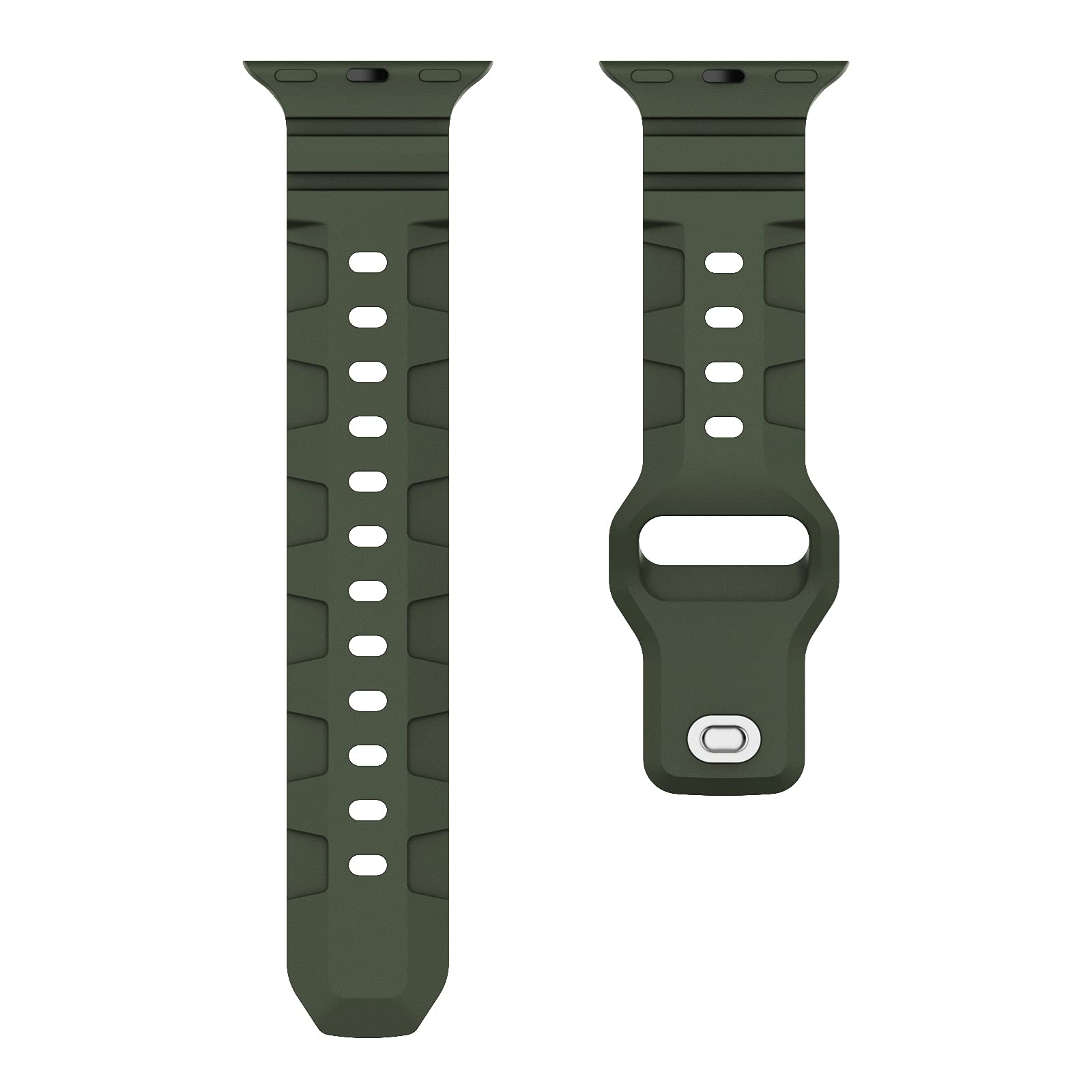 Recoppa Soft Silicone Apple Watch Band Compatible with Series 9/8/7/6/5/4/SE & Ultra 2 (42mm/44mm/45mm/49mm) - Durable Replacement Strap for Men & Women - Perfect for Workouts, Swimming & Everyday Wear