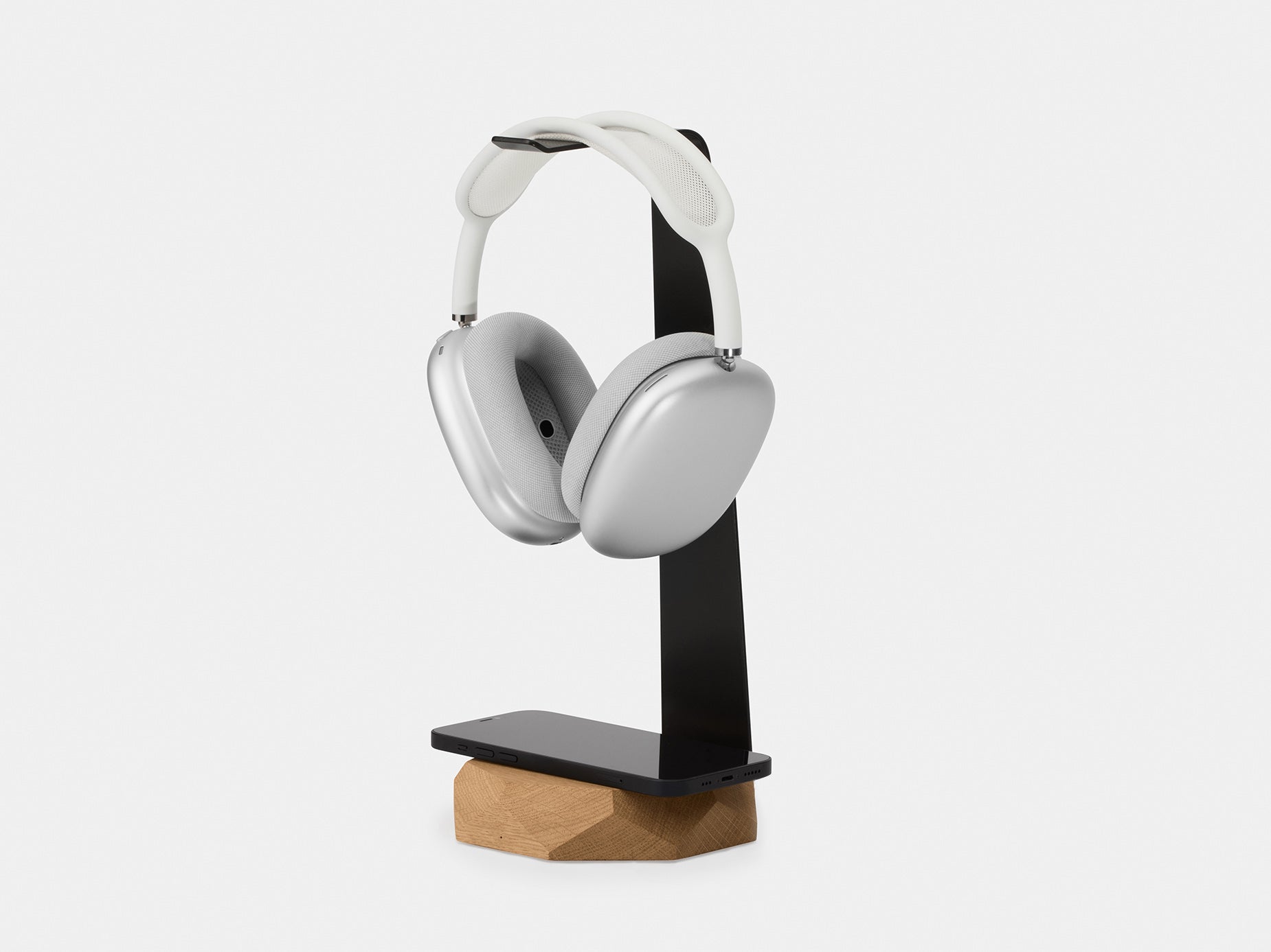 2-in-1 Headphone Stand with USB Charging Port - Space Saving Desk Organizer for Gaming Headphones & Wireless Earbuds - Perfect for Home Office, Gaming Setup, and Workstation Accessories