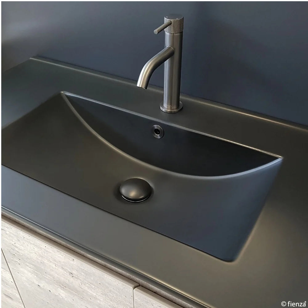 Fienza TCLB120XK 1200mm Dolce Edge Industrial Vanity with Kickboard - Modern Bathroom Sink Cabinet for Home & Commercial Use