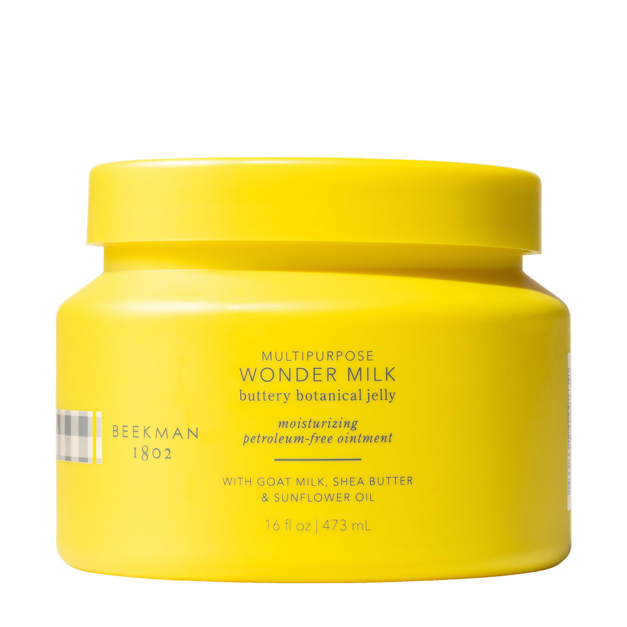Beekman 1802 Wonder Milk Buttery Botanical Jelly - Fragrance Free Multipurpose Body, Face & Hair Ointment with Coconut Oil & Shea Butter | Petroleum Free, Cruelty Free Skincare | Perfect for Dry Skin, Cuticle Care & Overnight Hydration