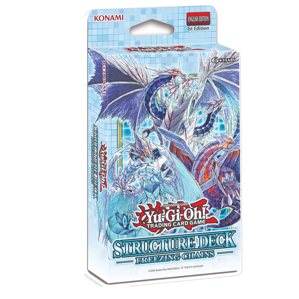 YuGiOh Freezing Chains Structure Deck - 60 Cards Prebuilt Deck for Competitive Play | Perfect for Tournaments & Casual Dueling | Includes Powerful Ice-Themed Monsters & Spells