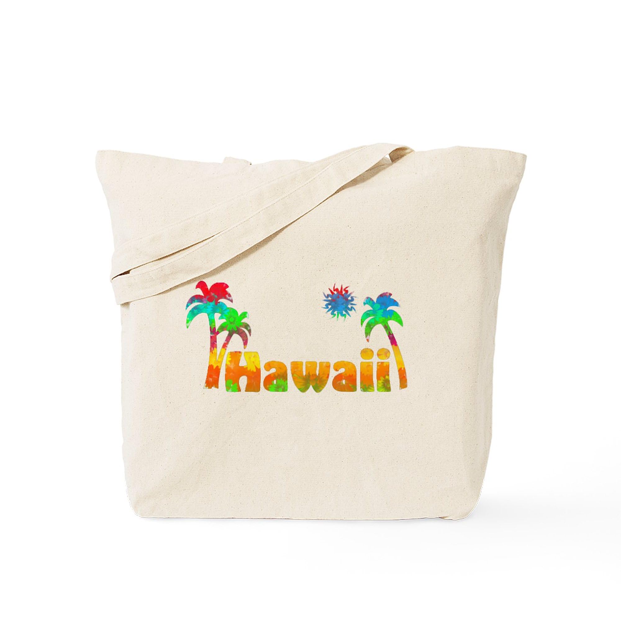Hawaii Tropics Natural Canvas Tote Bag - Reusable Eco-Friendly Shopping Bag for Beach, Grocery & Travel | CafePress