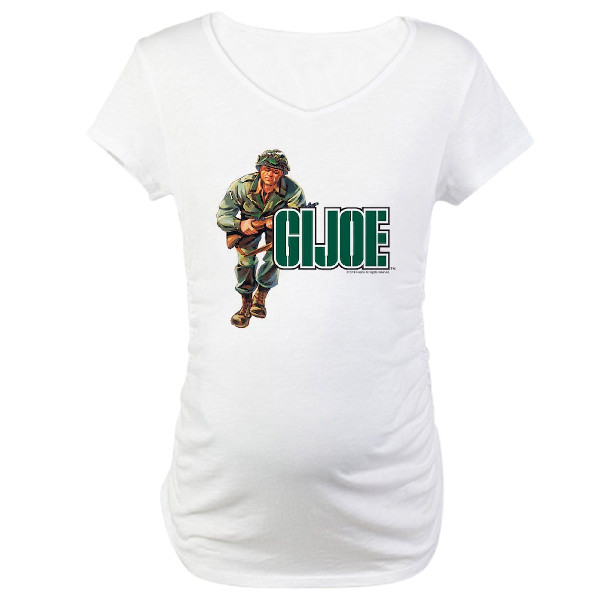 G.I. Joe Logo Maternity T-Shirt for Women - Stretchy Ruched Side Design for Comfort - Perfect for Pregnancy, Baby Showers & Casual Wear