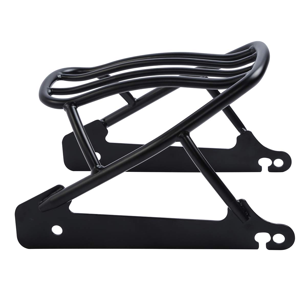 TCT-MOTORPARTS Black Heavy-Duty Solo Luggage Rack for Harley Dyna Street Bob & Super Glide 2006-2017 Models (Replaces OEM 52796-09) - Perfect for Motorcycle Touring & Daily Commuting