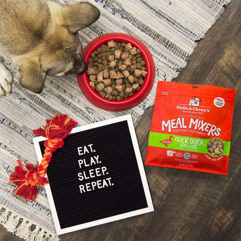 Stella & Chewy's Freeze-Dried Raw Dog Food Topper - Duck, Duck & Goose Recipe | Grain-Free Protein Boost for Dogs | Perfect for Kibble Mixing or Training Treats
