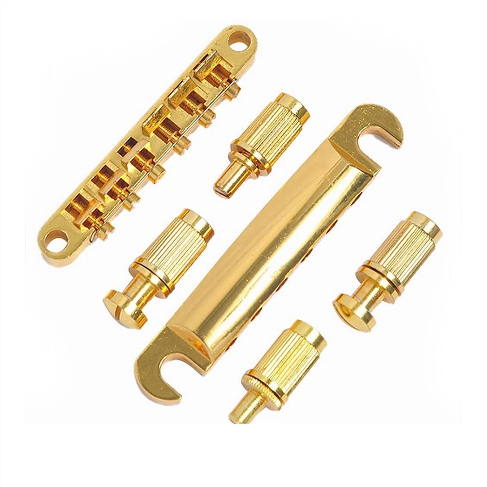 Gold Locking Bridge & Tailpiece Set for LP Electric Guitar - Premium Replacement Parts for Enhanced Tuning Stability & Sustain | Perfect for Rock, Blues & Studio Performances