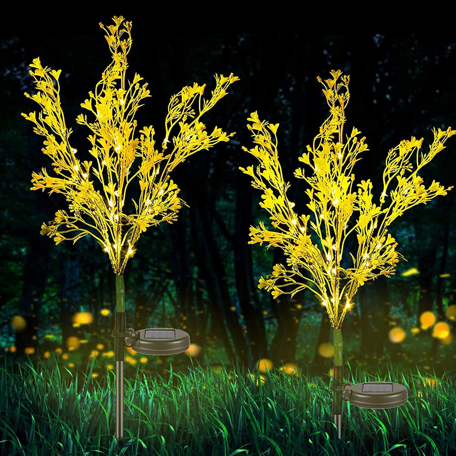Neporal Solar Garden Lights Outdoor Decorative - Waterproof IP65 Solar Powered Flower Stake Lights with Auto On/Off Dusk to Dawn | Perfect for Garden, Patio, Yard, Pathway Decoration & Gardening Gifts for Women