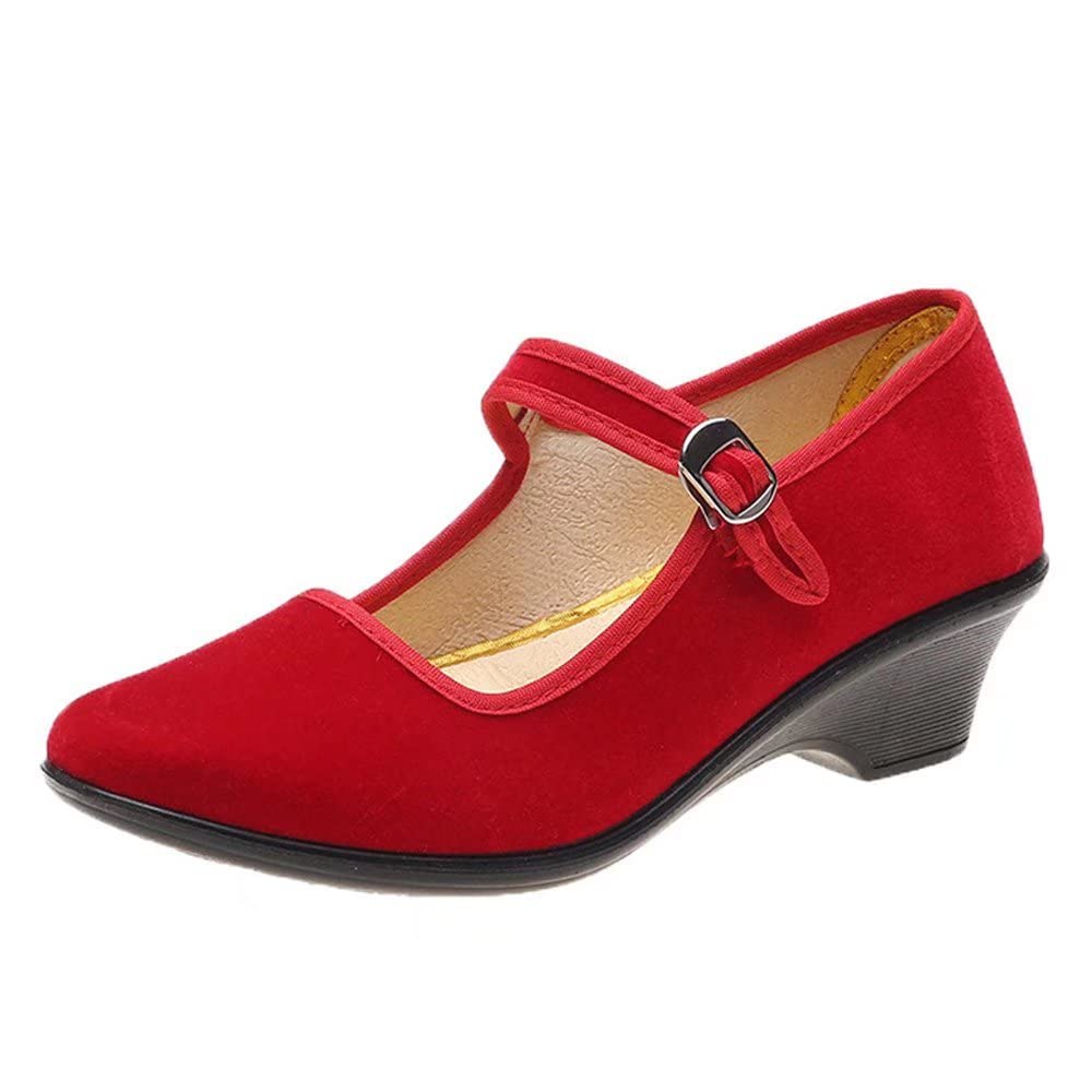 TN TANGNEST Women's Mary Jane Shoes - Comfortable Ballet Flats for Dance, Work & Everyday Wear - Non-Slip Soft Sole Casual Shoes for Women