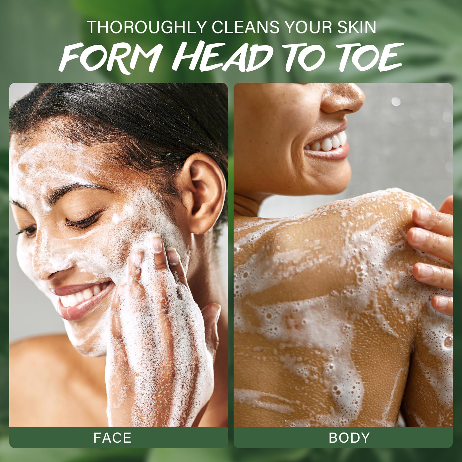 **Organic Tea Tree Oil Soap Bar for Face & Body - All Natural Acne Treatment, Moisturizer & Deodorant - Hand, Foot & Body Wash for Men & Women - Includes Soap Holder & Mesh Scrubber Bag - Perfect for Daily Skincare & Travel**