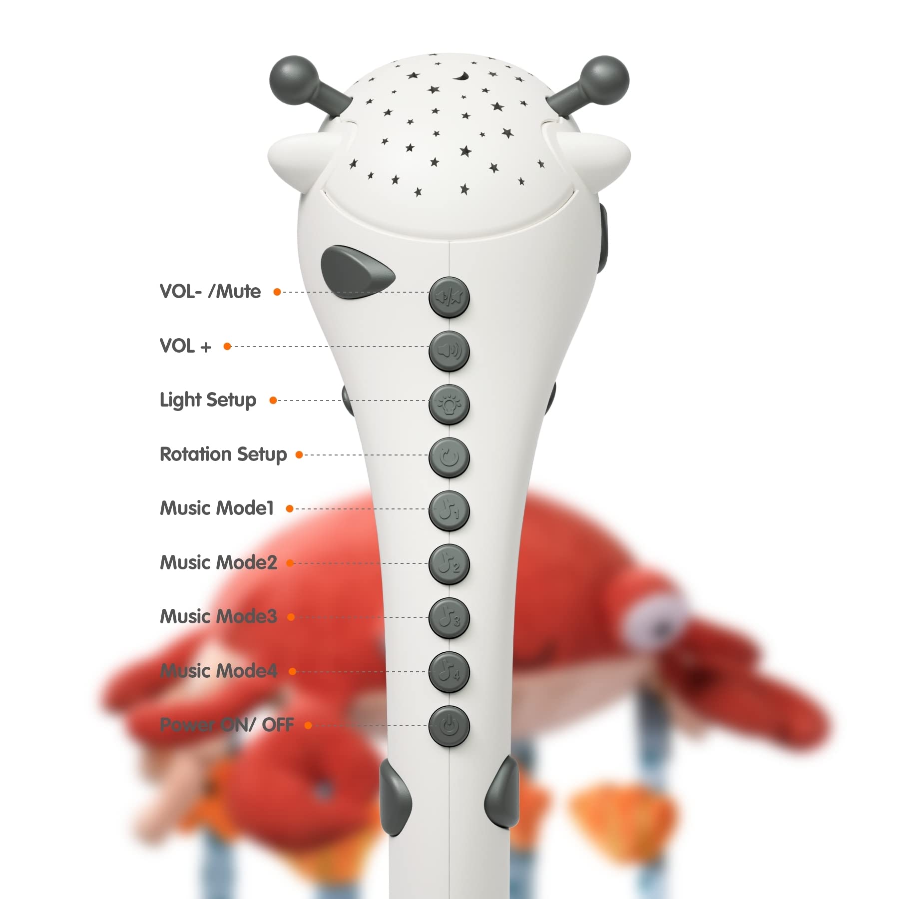 TUMAMA Baby Crib Mobile with Night Light & Music - 3-in-1 Remote Control Giraffe Toy for Newborns 0-9 Months - Perfect Nursery Gift for Soothing Sleep
